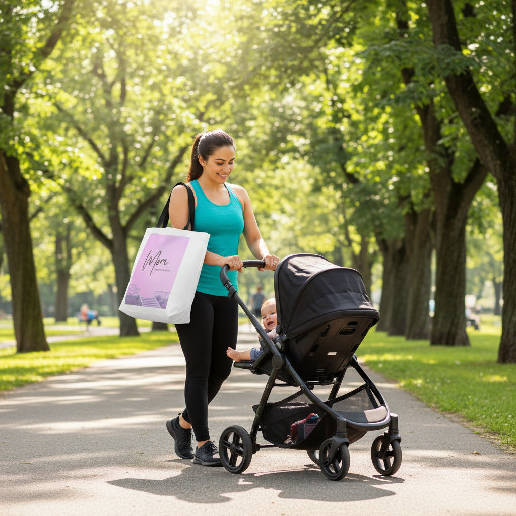 Shopper Tote Mom is The Heart Of The Family Bag Medium
