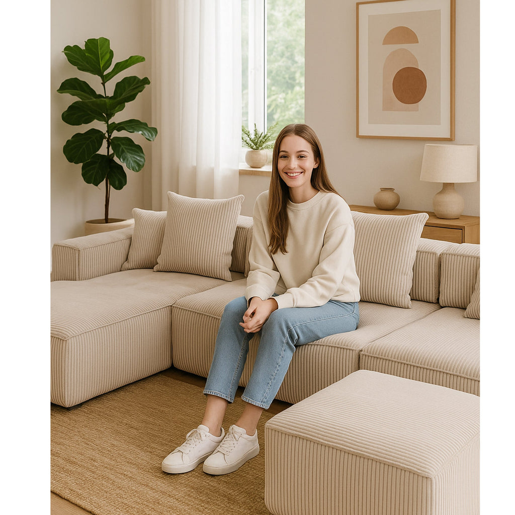 Multi person modular compression sofa that can be freely combined-33005-5