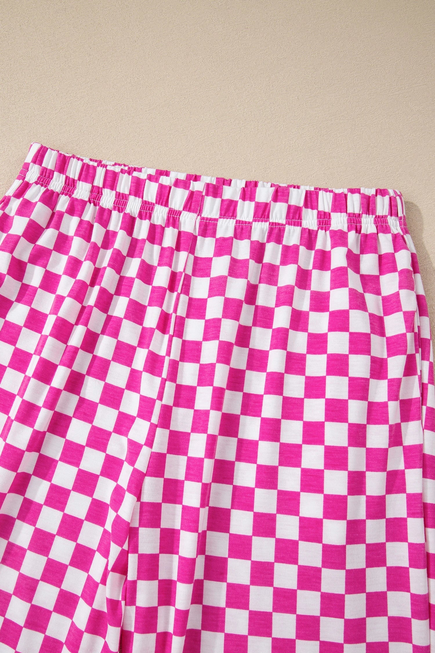 Checker Short Sleeve Tee & Pants Lounge Set