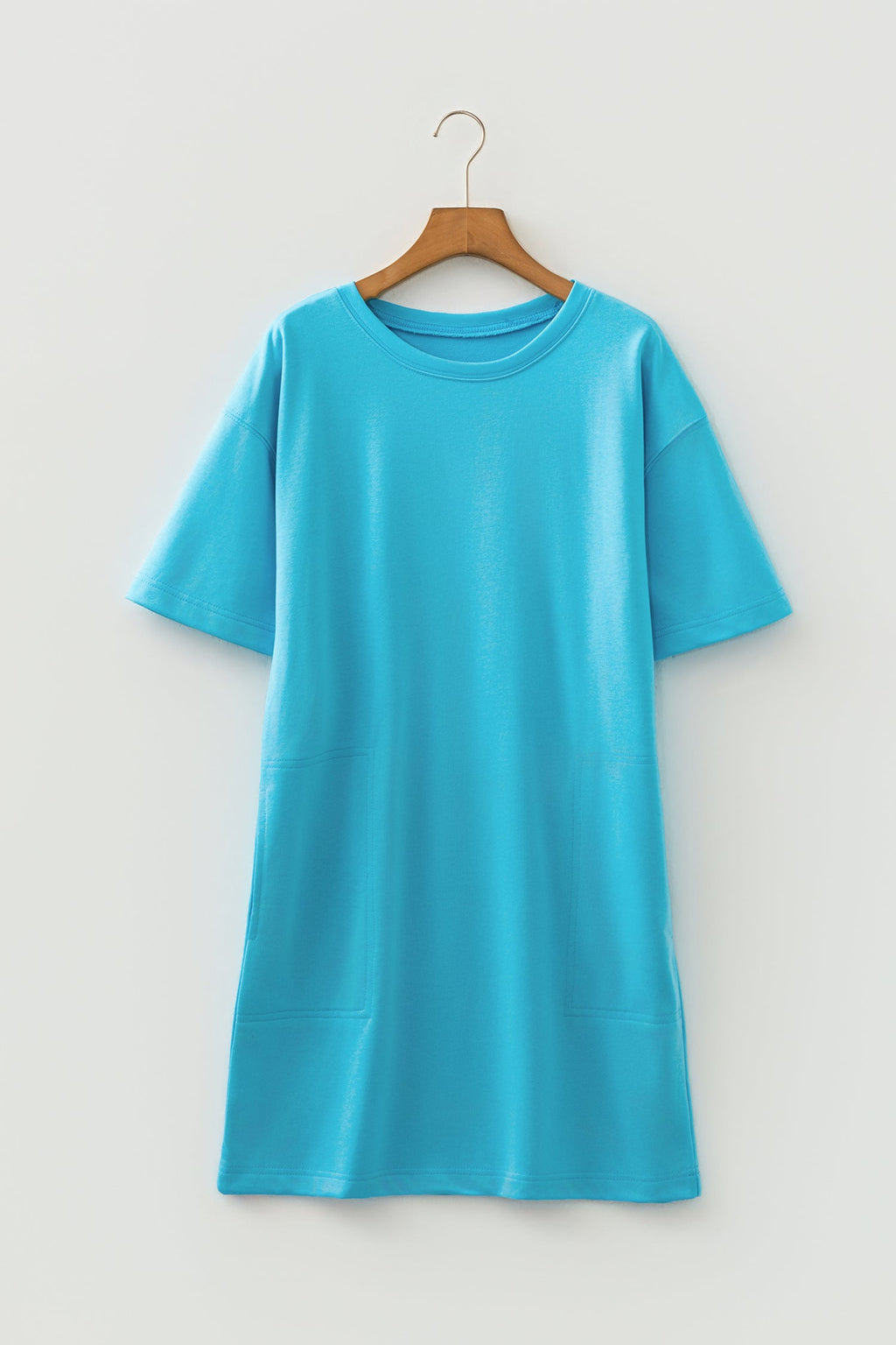 Solid Drop Shoulder T-Shirt Mini Dress