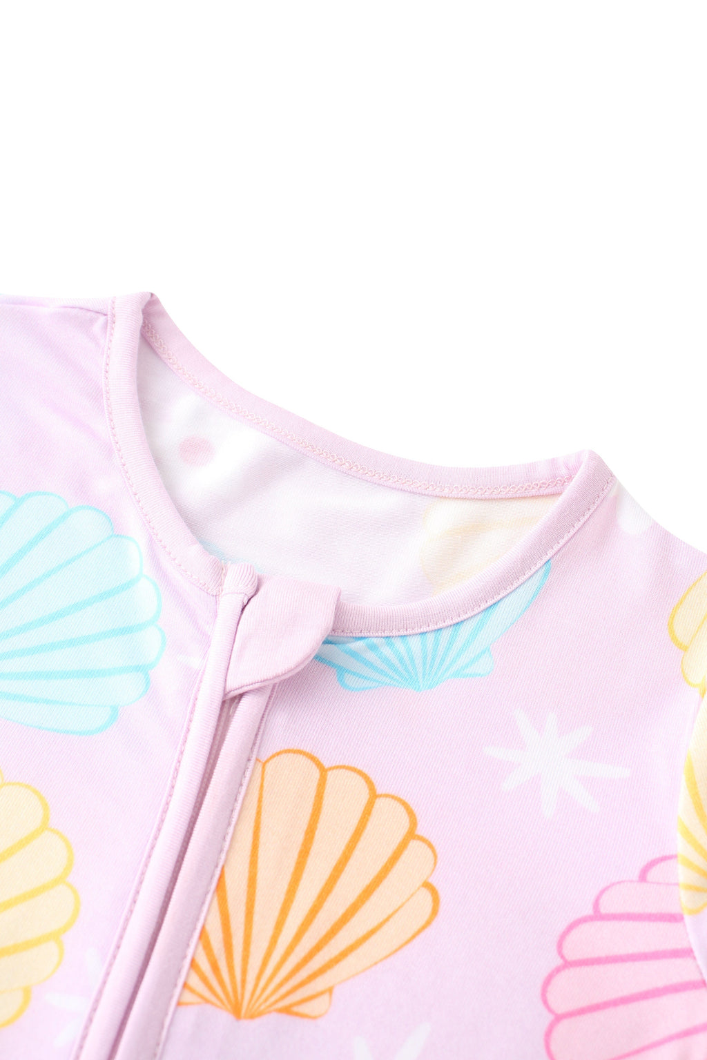 Posh TOT Pastel Seashell Bamboo Baby Convertible Zippy Romper  CINCO DE MAYO PROMO - FINAL SALE