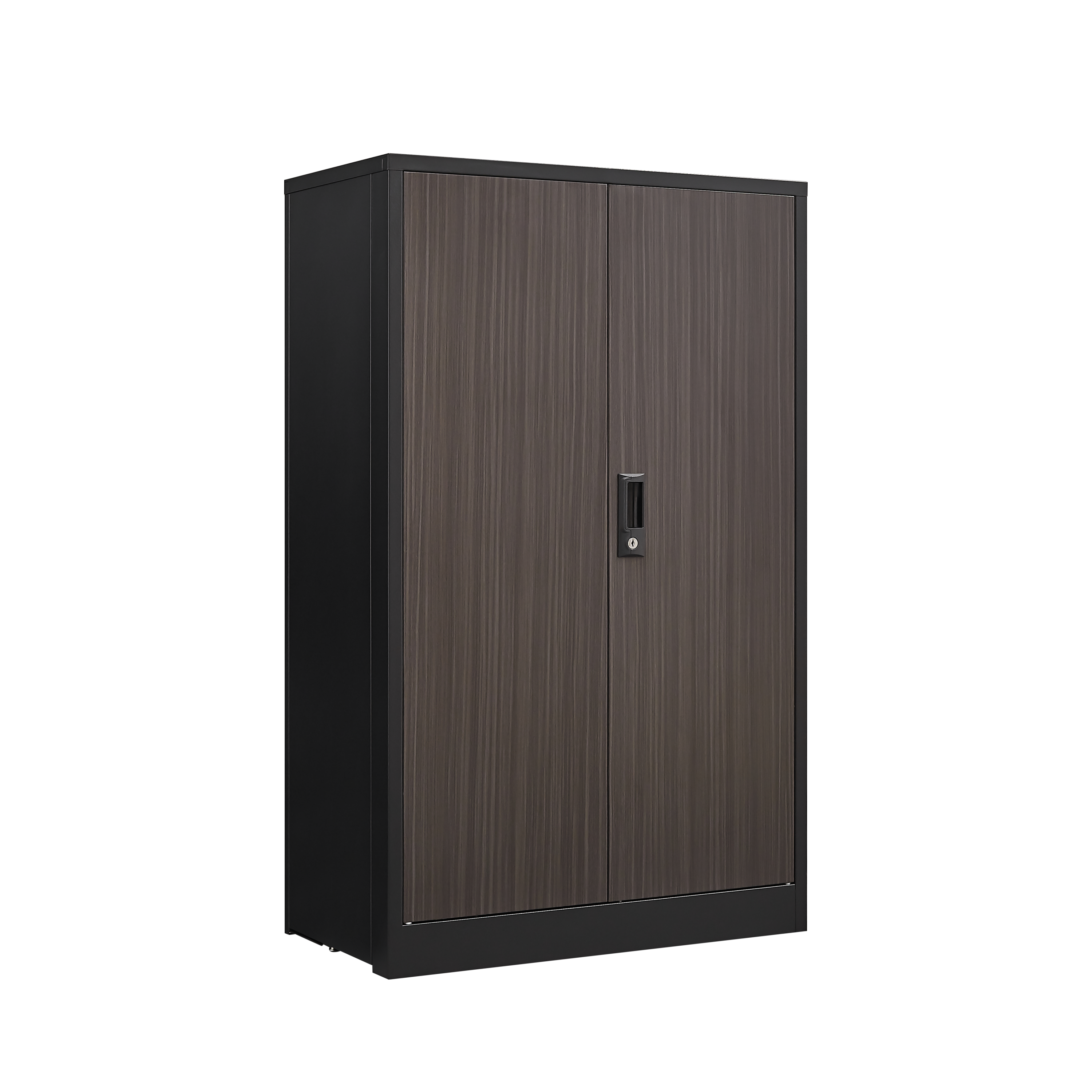 Metal Storage Cabinet with Locking Doors and Adjustable Shelf, Folding Filing Storage Cabinet , Folding Storage Locker Cabinet for Home Office,School,Garage, Black
