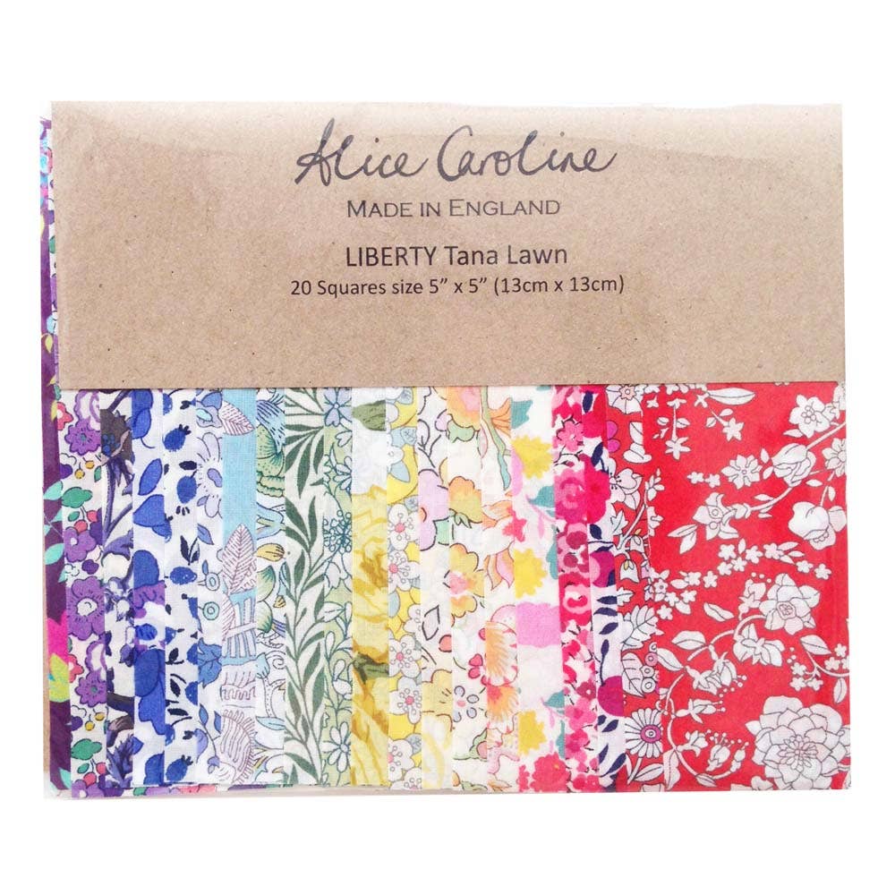 Liberty Tana Lawn® 5” Patchwork Square Kit – Pack of 20 Assorted Fabrics