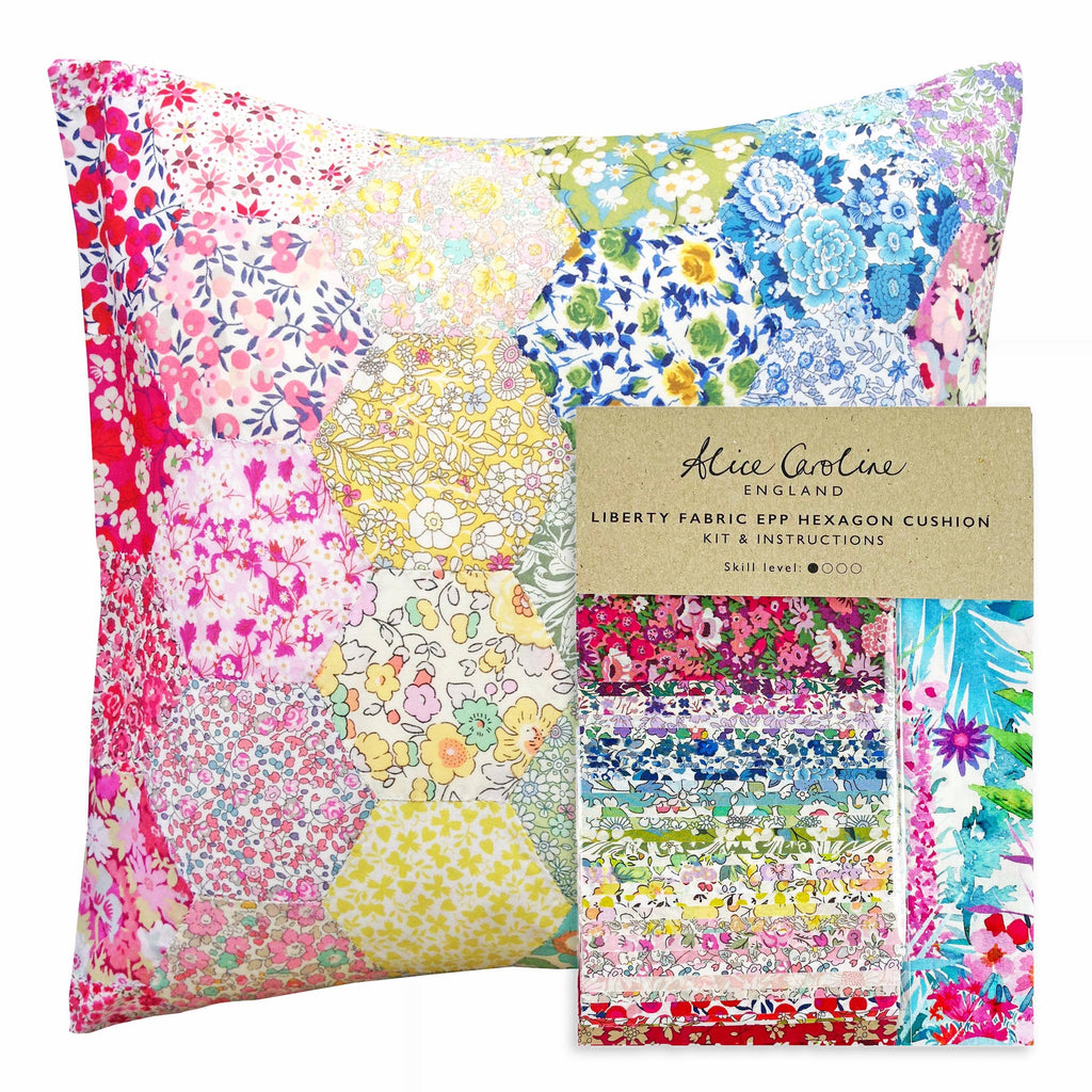 Liberty Tana Lawn® Patchwork Cushion Kit – English Paper Piecing (EPP) Beginner Project
