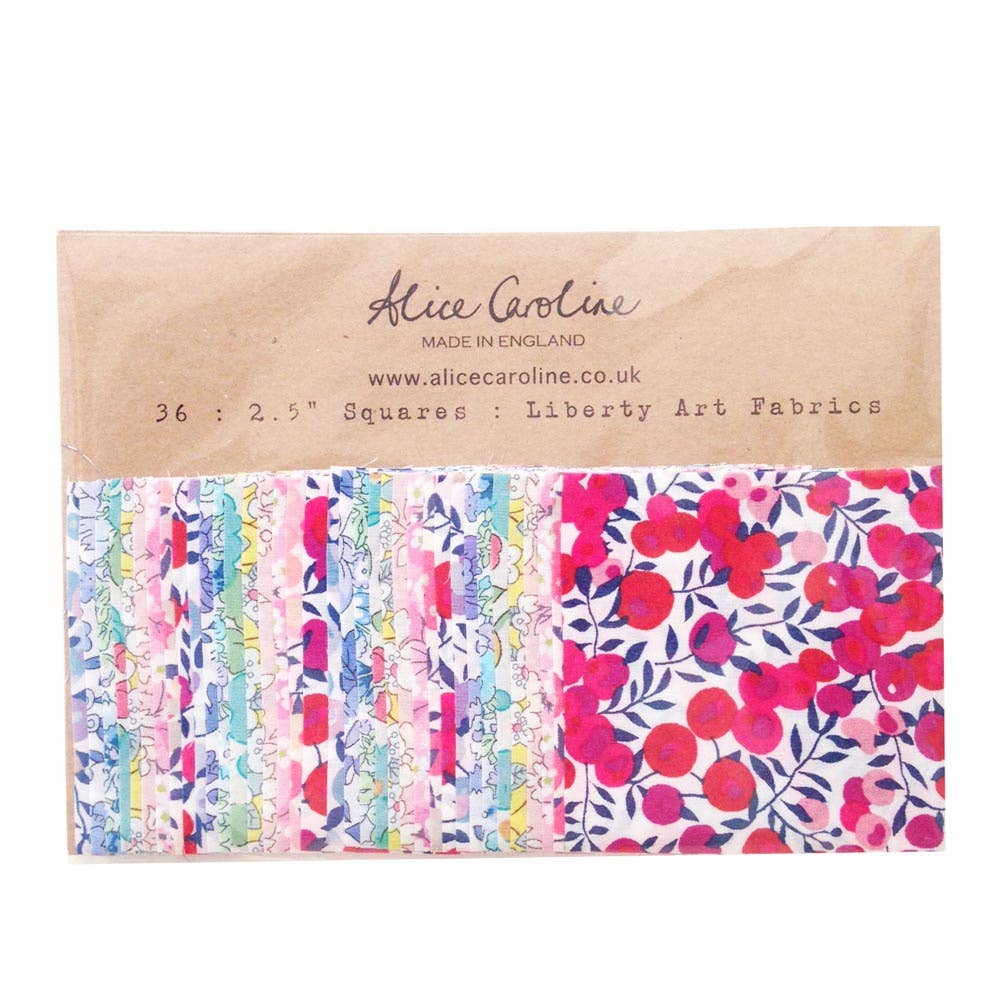Liberty Tree Mini Patchwork Square Fabric Kits – Set of 36 Squares