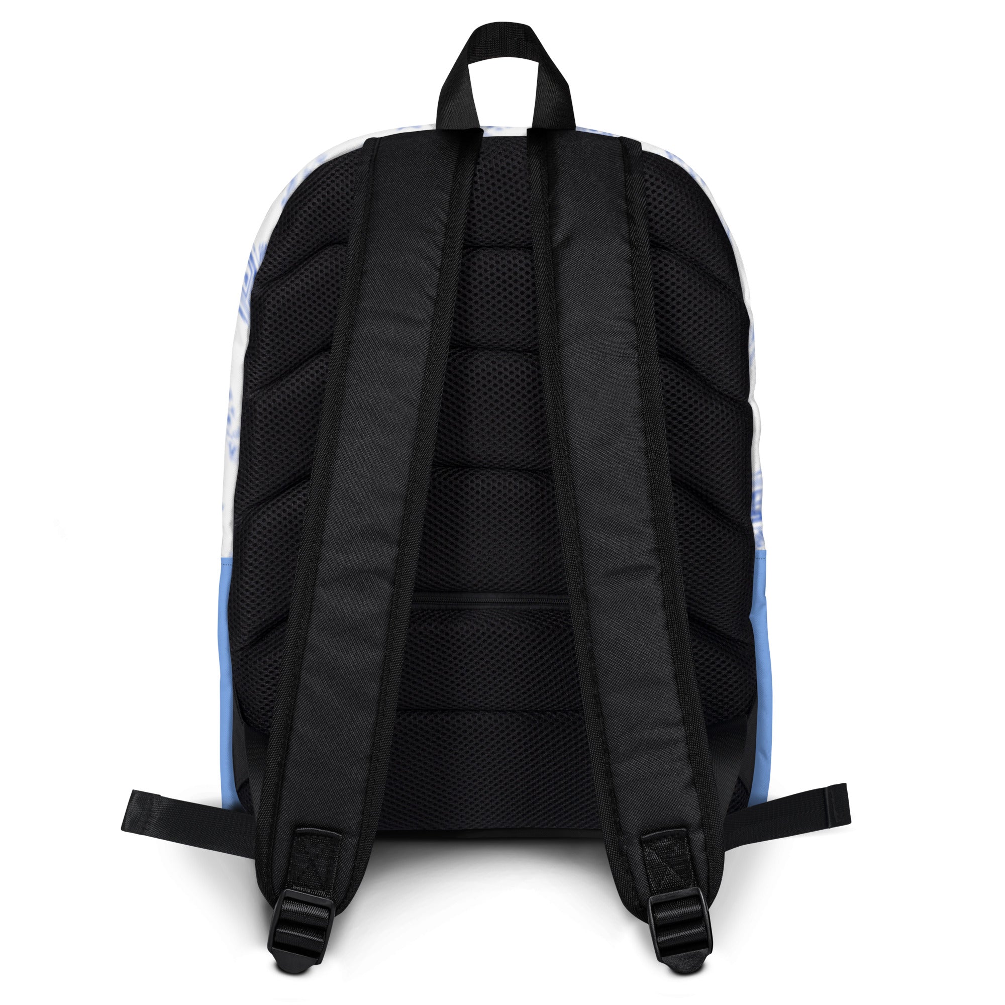 Vintage Blue Toile Printed Backpack with Custom Name
