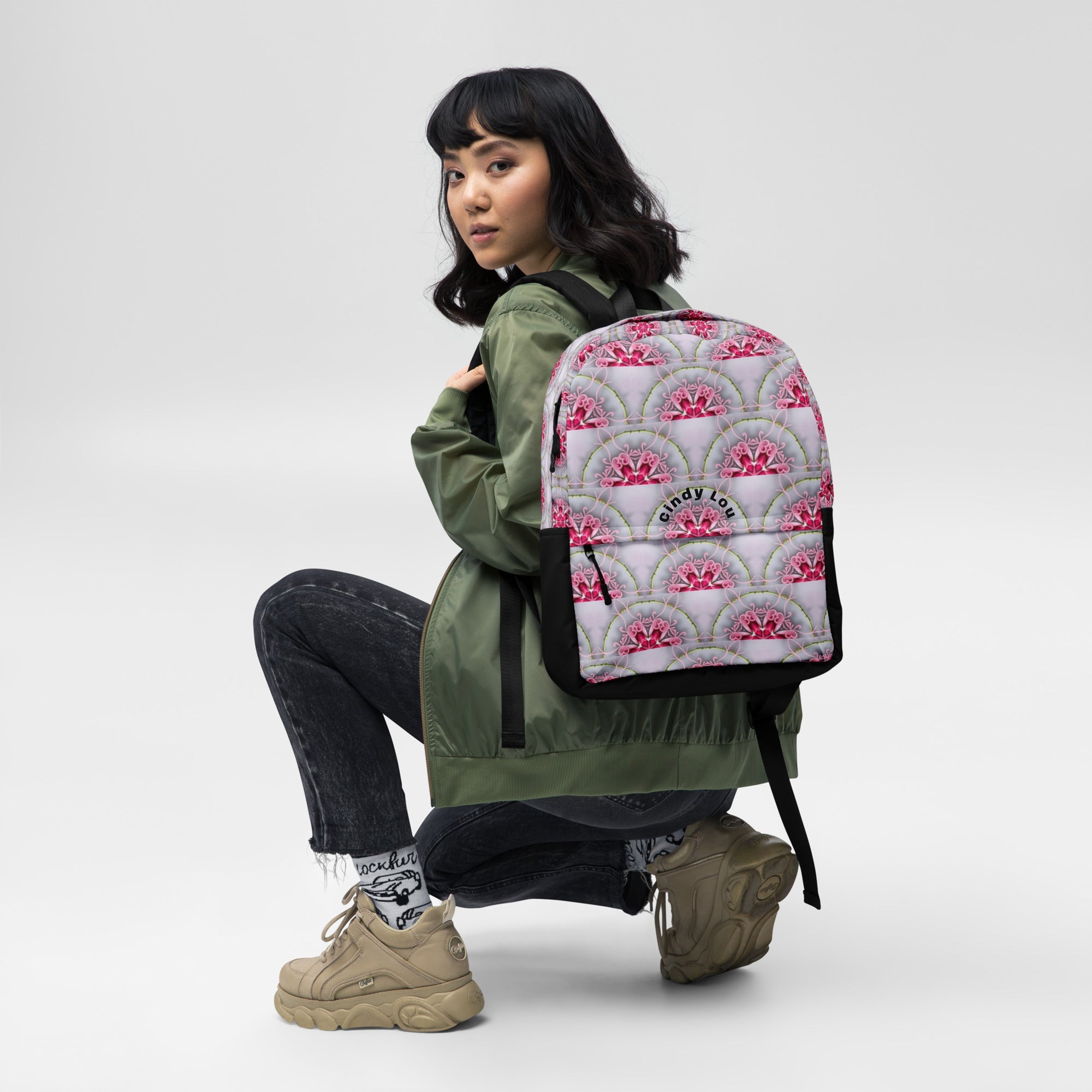 Hot Pink Fans Medium Size Backpack with Personalization