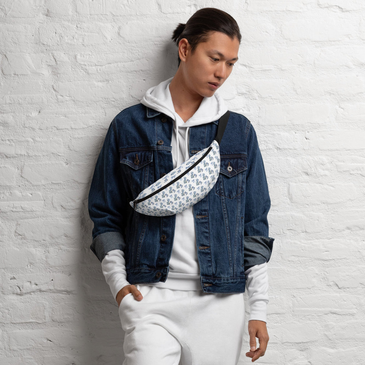 Blue Toile Vintage Fanny Pack