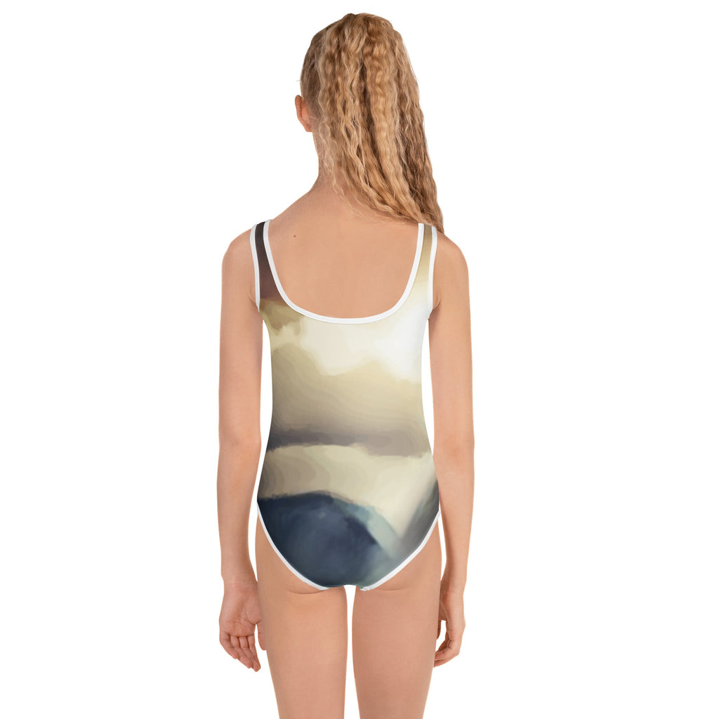 Wild Black Horse All-Over Print Kid's Swimsuit