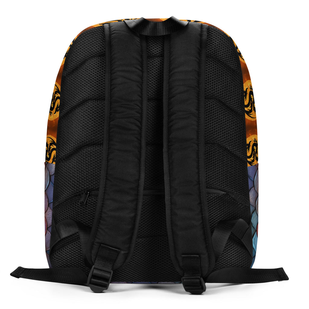Red Fire Dragon Printed Backpack with Custom Name