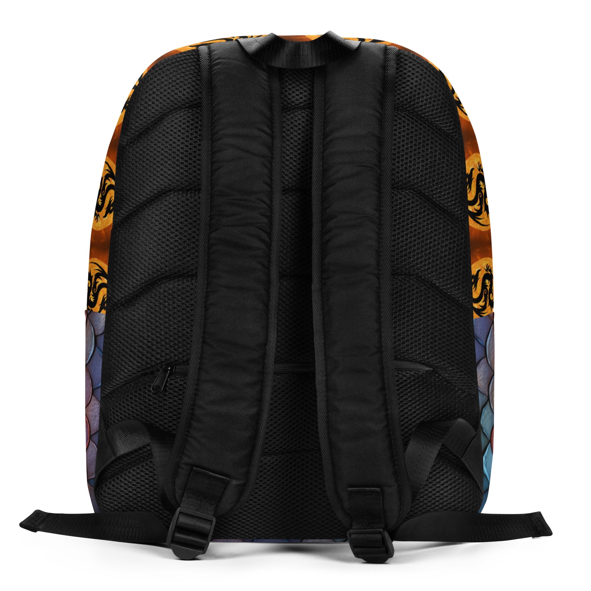 Red Fire Dragon Printed Backpack with Custom Name