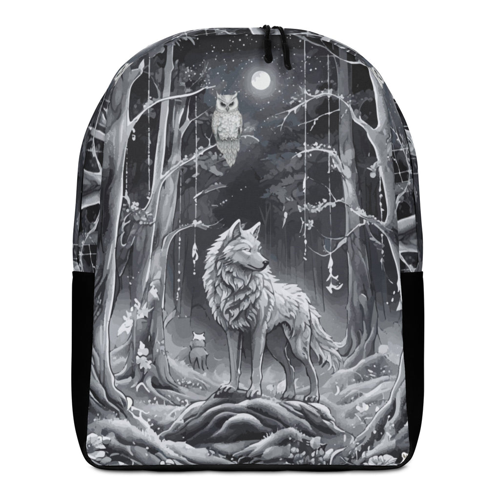 Ethereal Wolf in the Moon Light All Over Print Backpack