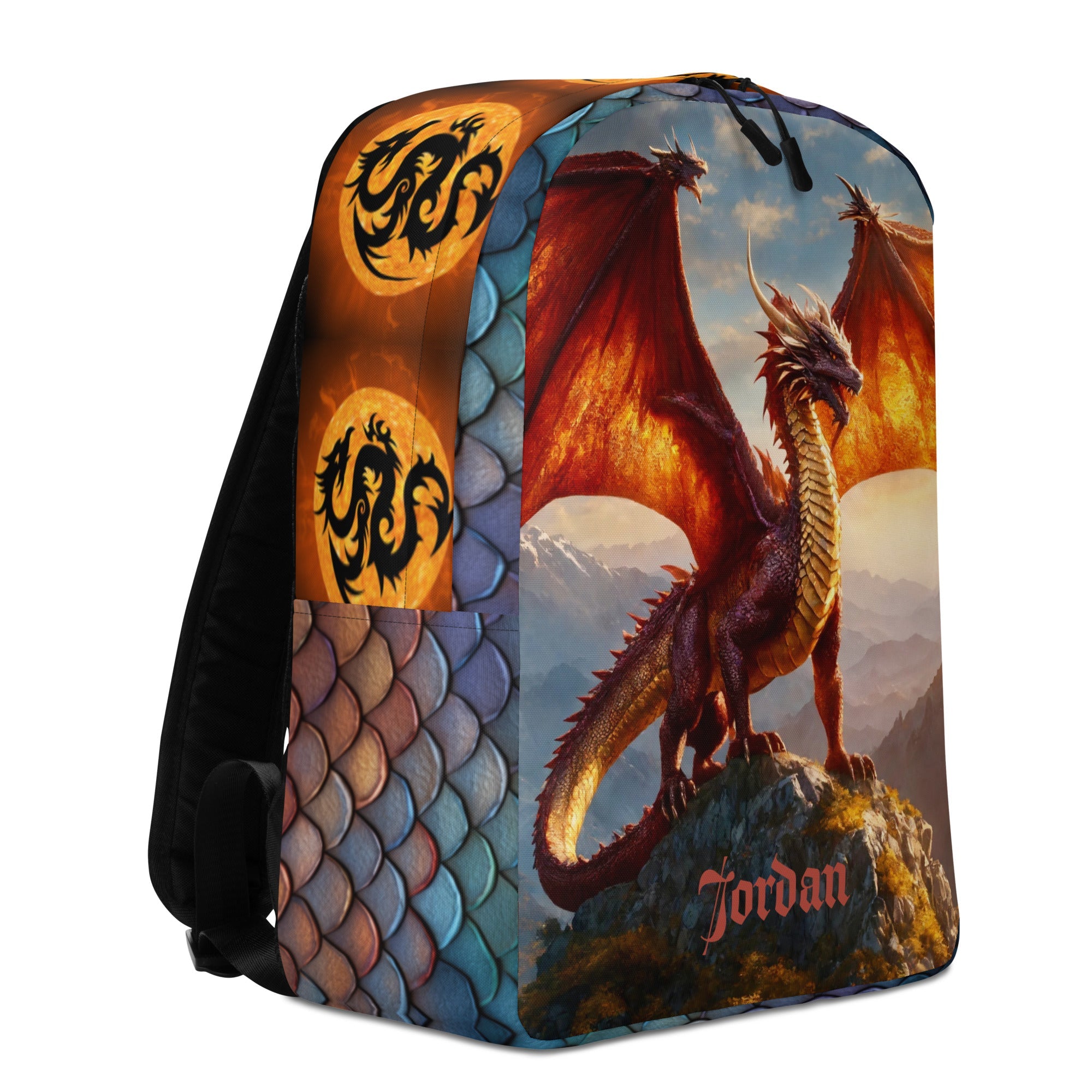 Game of Dragons Printed Backpack with Custom Name