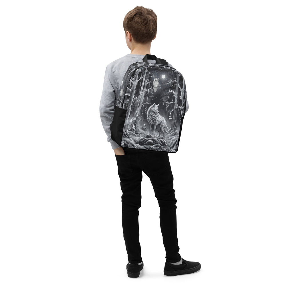 Ethereal Wolf in the Moon Light All Over Print Backpack