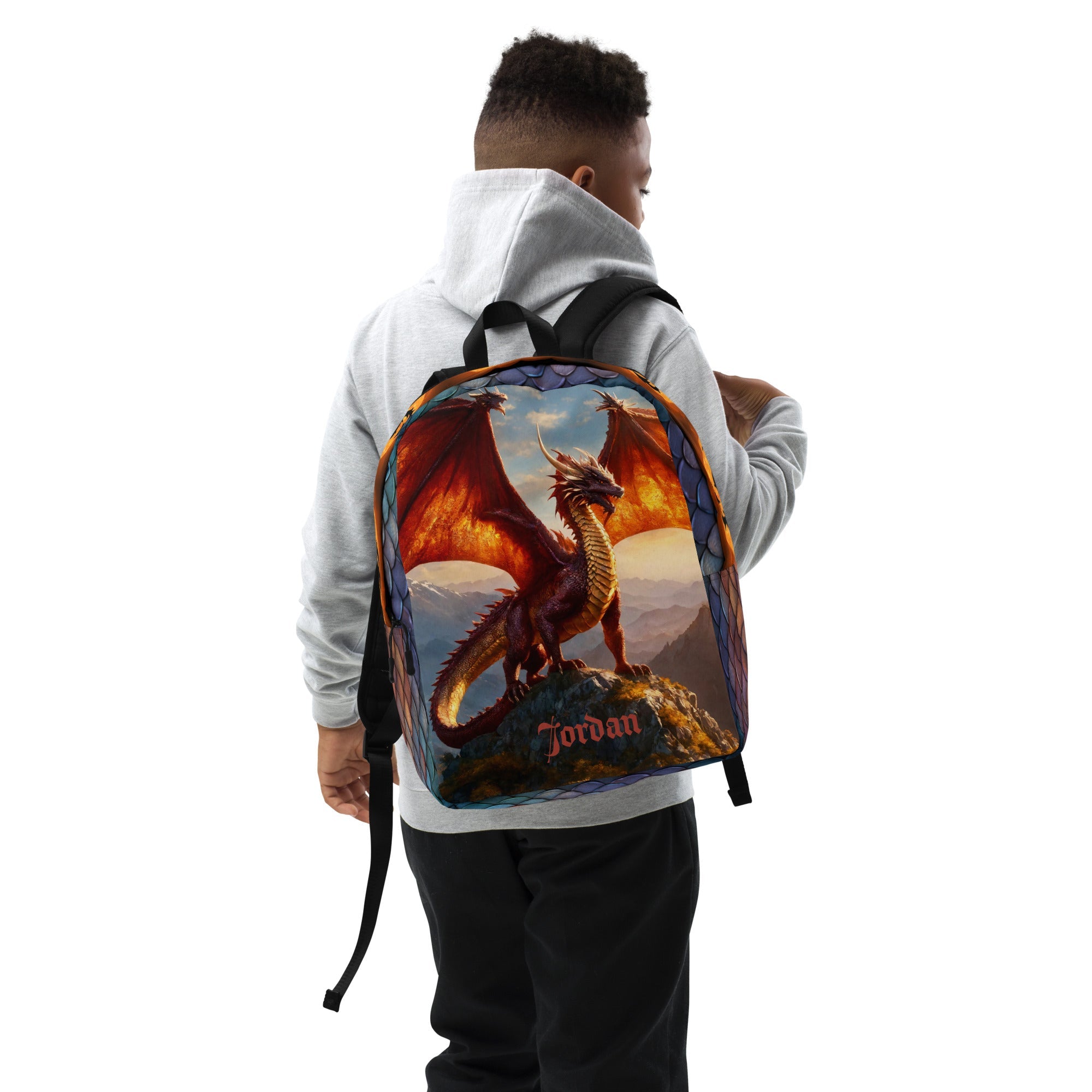 Game of Dragons Printed Backpack with Custom Name