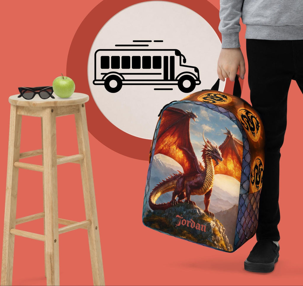 Game of Dragons Printed Backpack with Custom Name