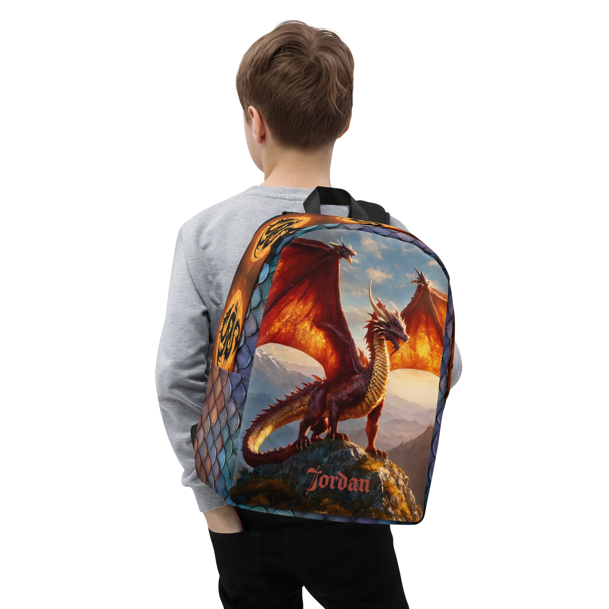 Game of Dragons Printed Backpack with Custom Name