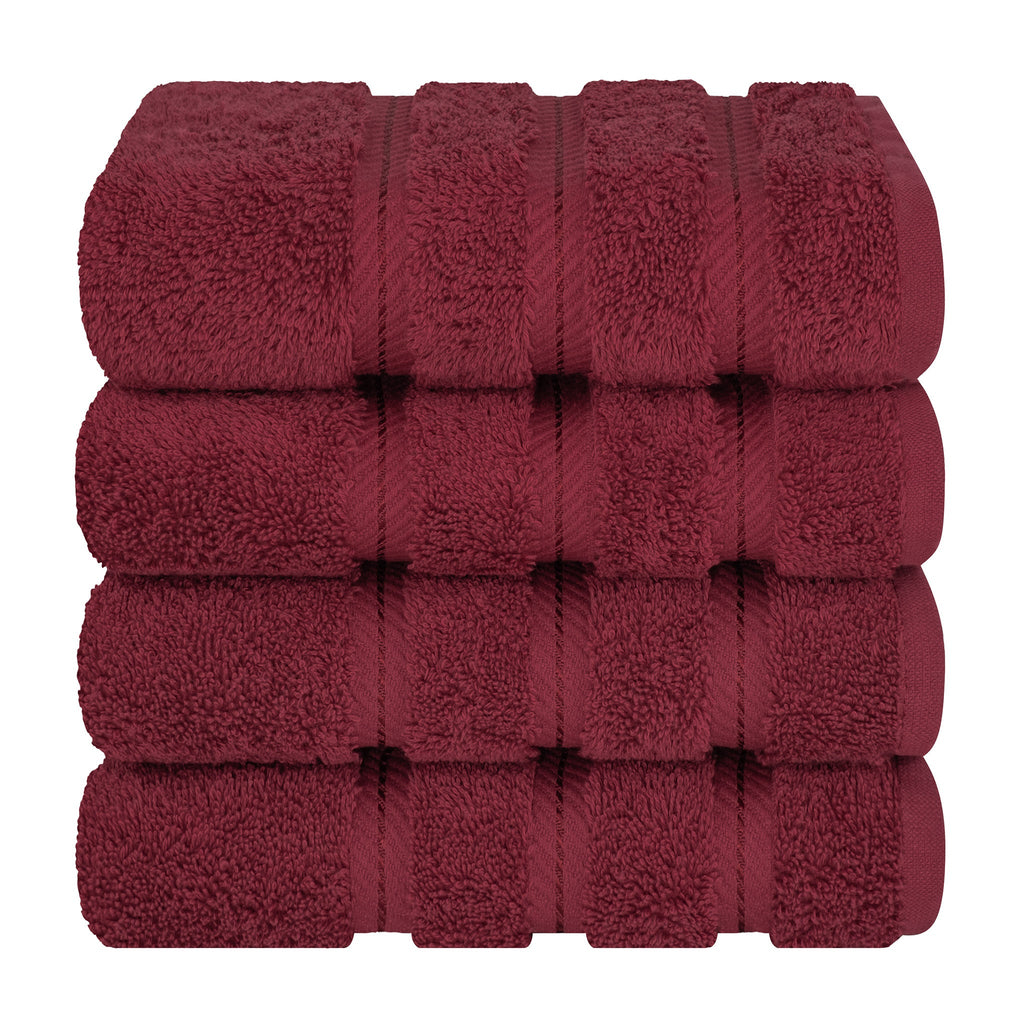 American Soft Linen 100%  Cotton Turkish Towels, 4 Pack Hand Towel Set, Super Soft, Absorbent, Quick Dry Premium Towels