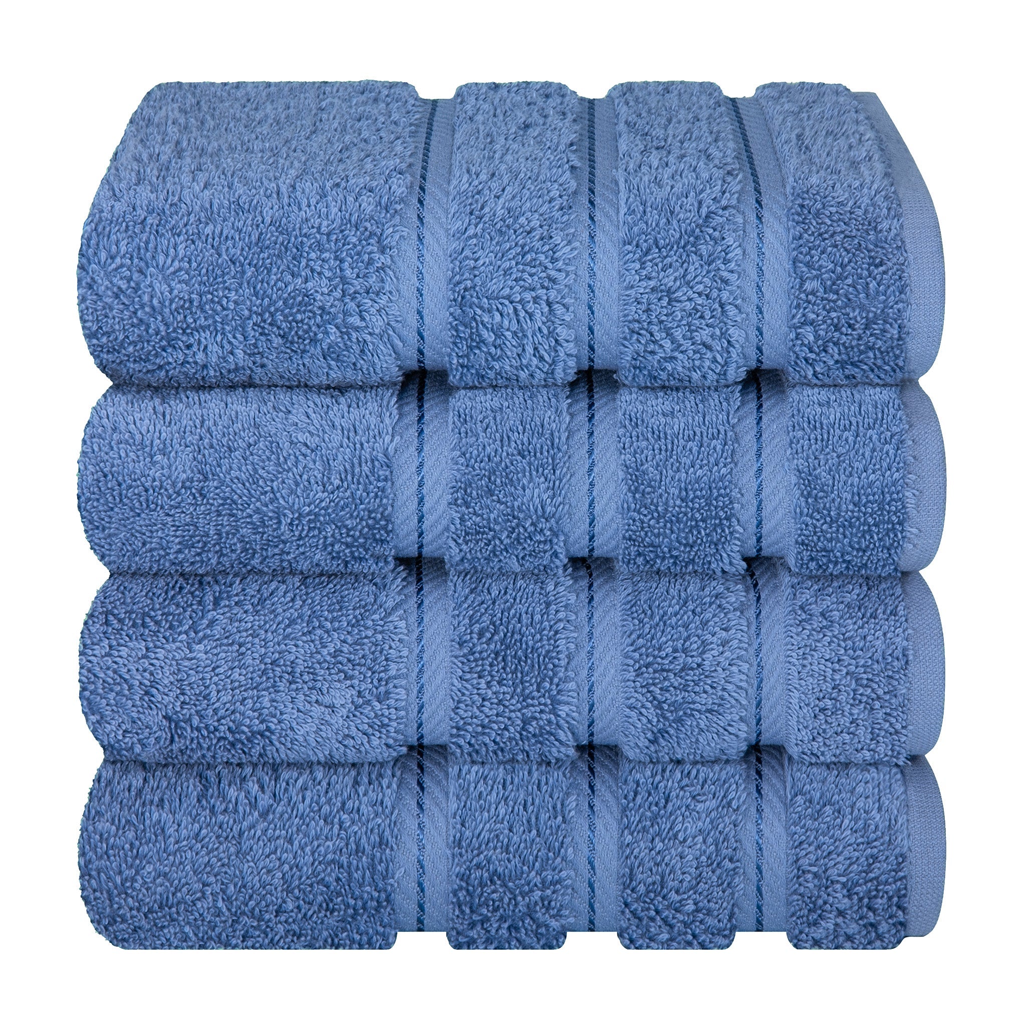 American Soft Linen 100%  Cotton Turkish Towels, 4 Pack Hand Towel Set, Super Soft, Absorbent, Quick Dry Premium Towels