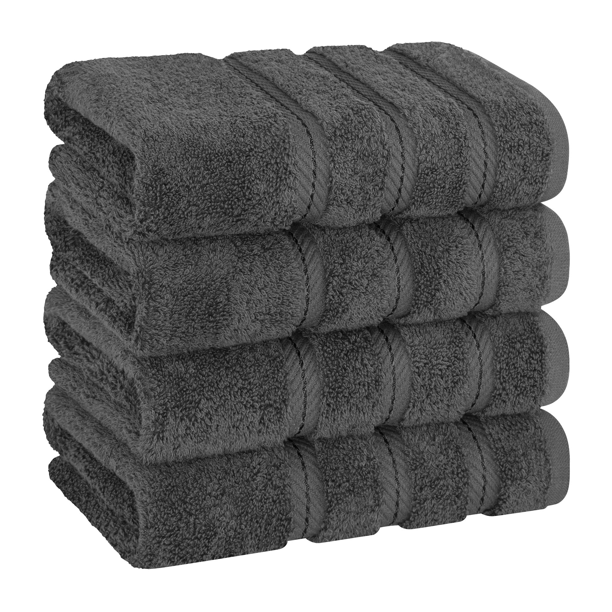 American Soft Linen 100%  Cotton Turkish Towels, 4 Pack Hand Towel Set, Super Soft, Absorbent, Quick Dry Premium Towels