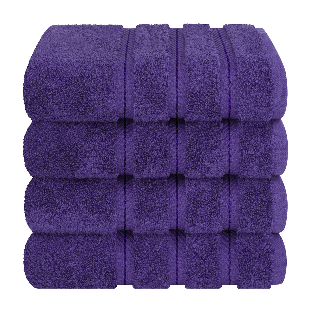 American Soft Linen 100%  Cotton Turkish Towels, 4 Pack Hand Towel Set, Super Soft, Absorbent, Quick Dry Premium Towels