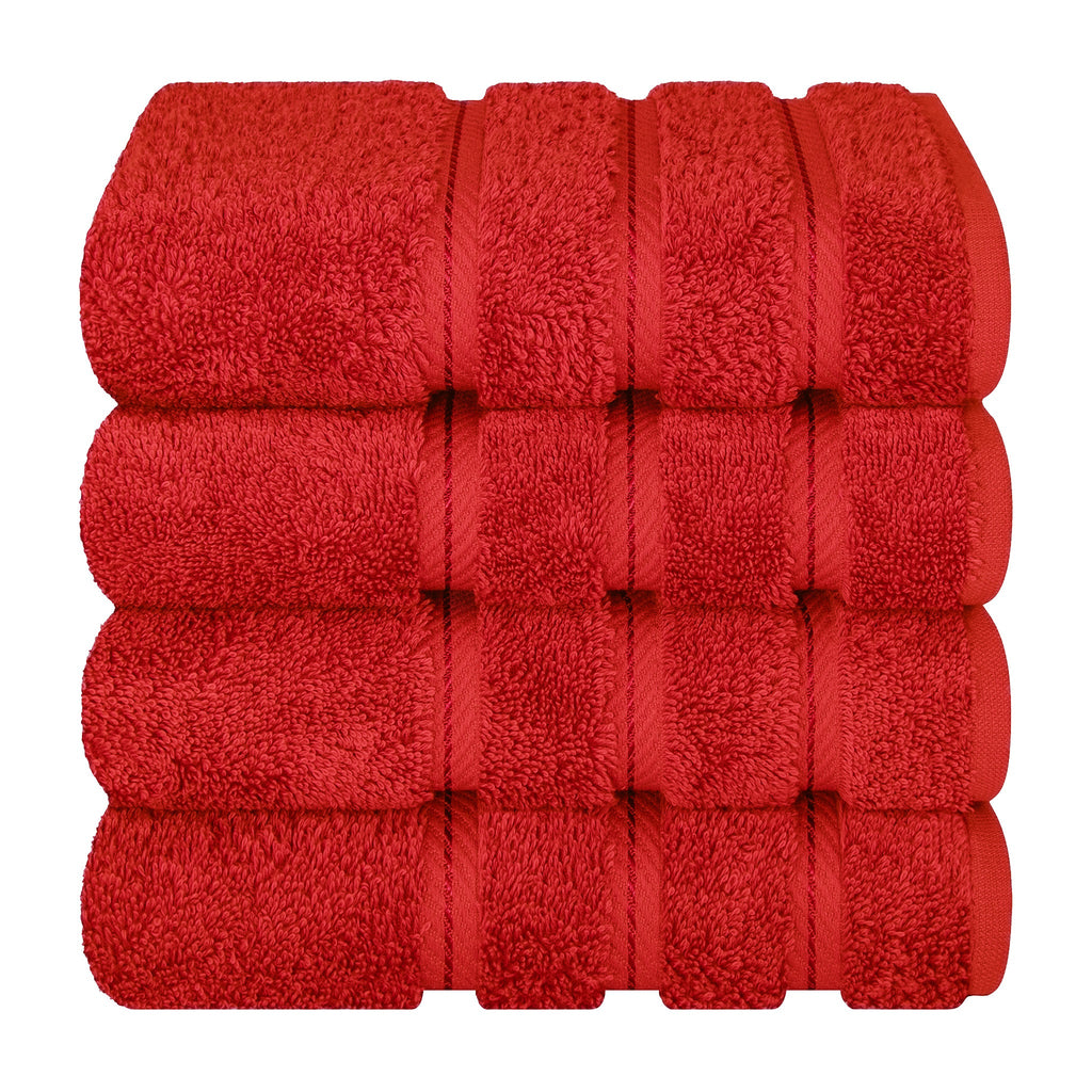 American Soft Linen 100%  Cotton Turkish Towels, 4 Pack Hand Towel Set, Super Soft, Absorbent, Quick Dry Premium Towels
