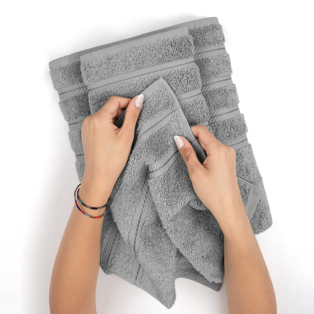 American Soft Linen 100%  Cotton Turkish Towels, 4 Pack Hand Towel Set, Super Soft, Absorbent, Quick Dry Premium Towels