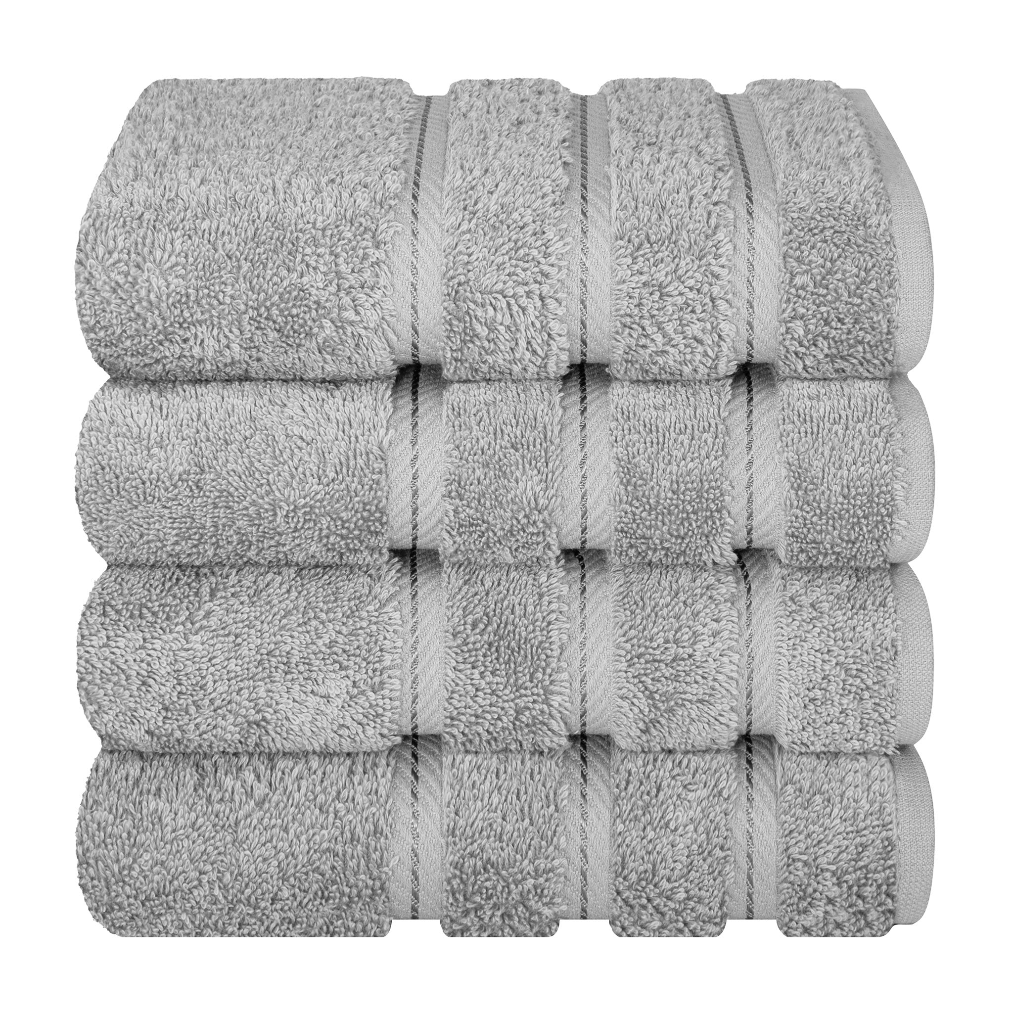 American Soft Linen 100%  Cotton Turkish Towels, 4 Pack Hand Towel Set, Super Soft, Absorbent, Quick Dry Premium Towels