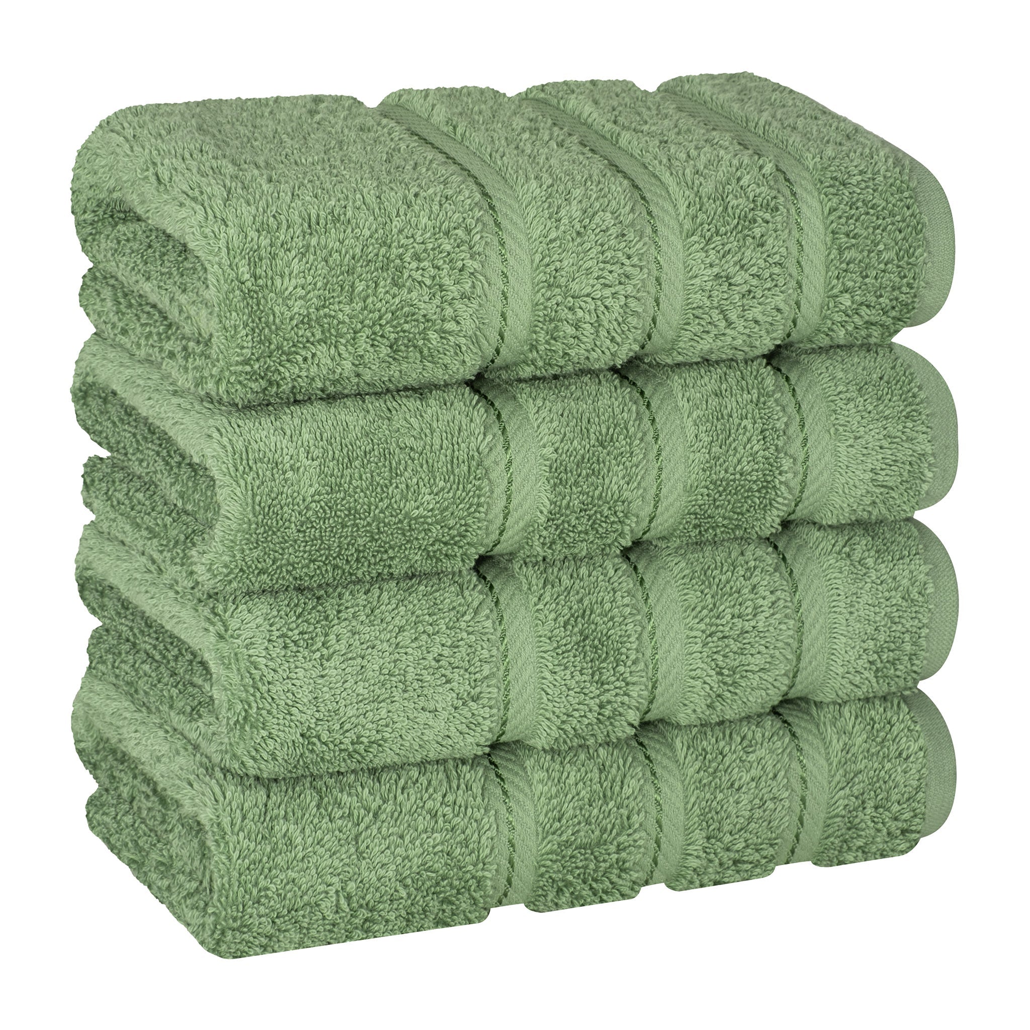 American Soft Linen 100%  Cotton Turkish Towels, 4 Pack Hand Towel Set, Super Soft, Absorbent, Quick Dry Premium Towels