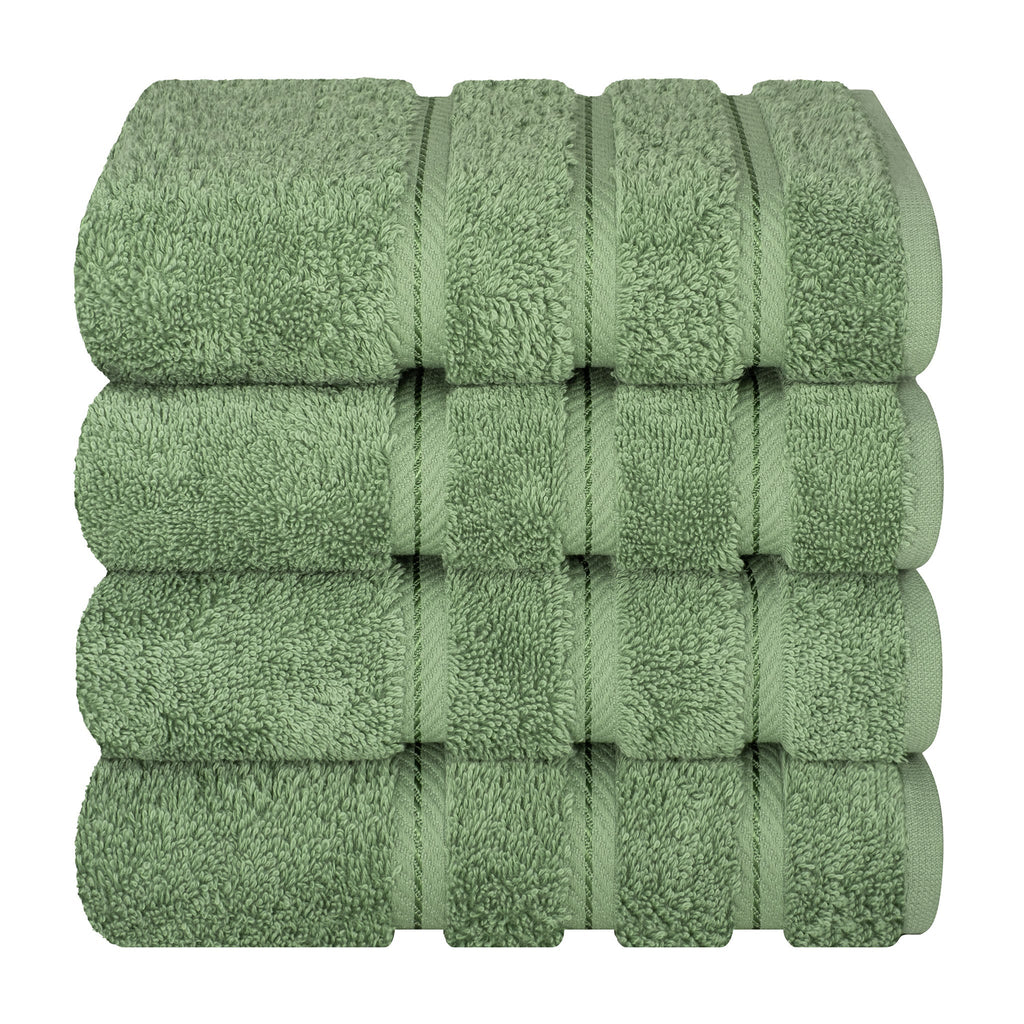 American Soft Linen 100%  Cotton Turkish Towels, 4 Pack Hand Towel Set, Super Soft, Absorbent, Quick Dry Premium Towels