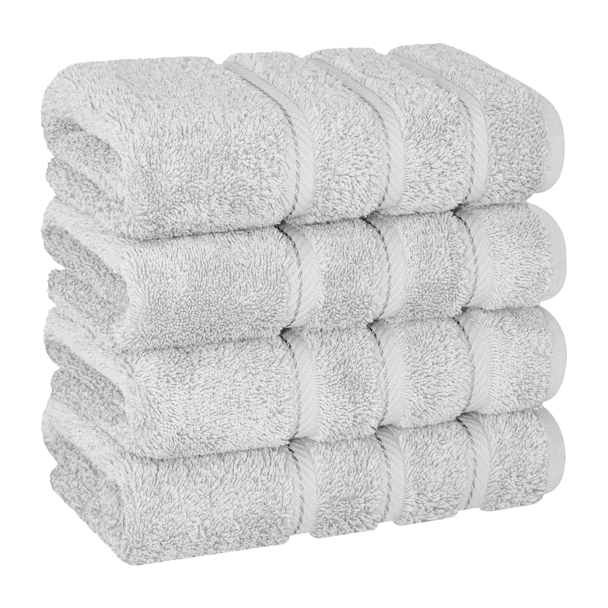 American Soft Linen 100%  Cotton Turkish Towels, 4 Pack Hand Towel Set, Super Soft, Absorbent, Quick Dry Premium Towels