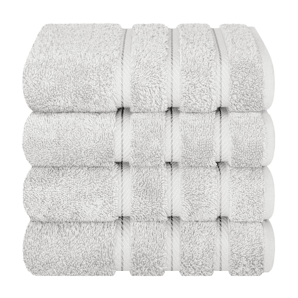 American Soft Linen 100%  Cotton Turkish Towels, 4 Pack Hand Towel Set, Super Soft, Absorbent, Quick Dry Premium Towels