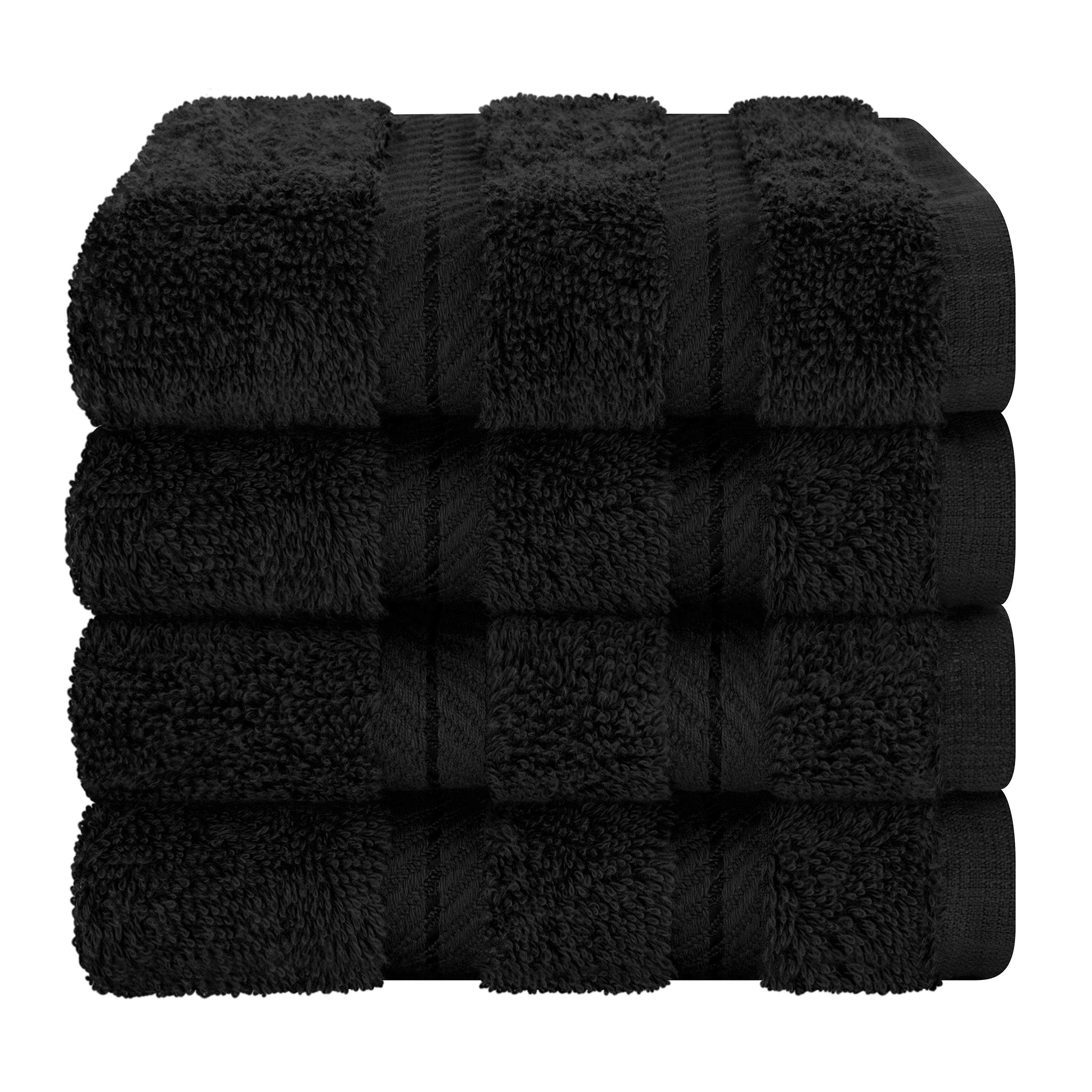 4 Piece 100% Cotton Softness, Elegance, Comfort Washcloth Turkish Towel Set