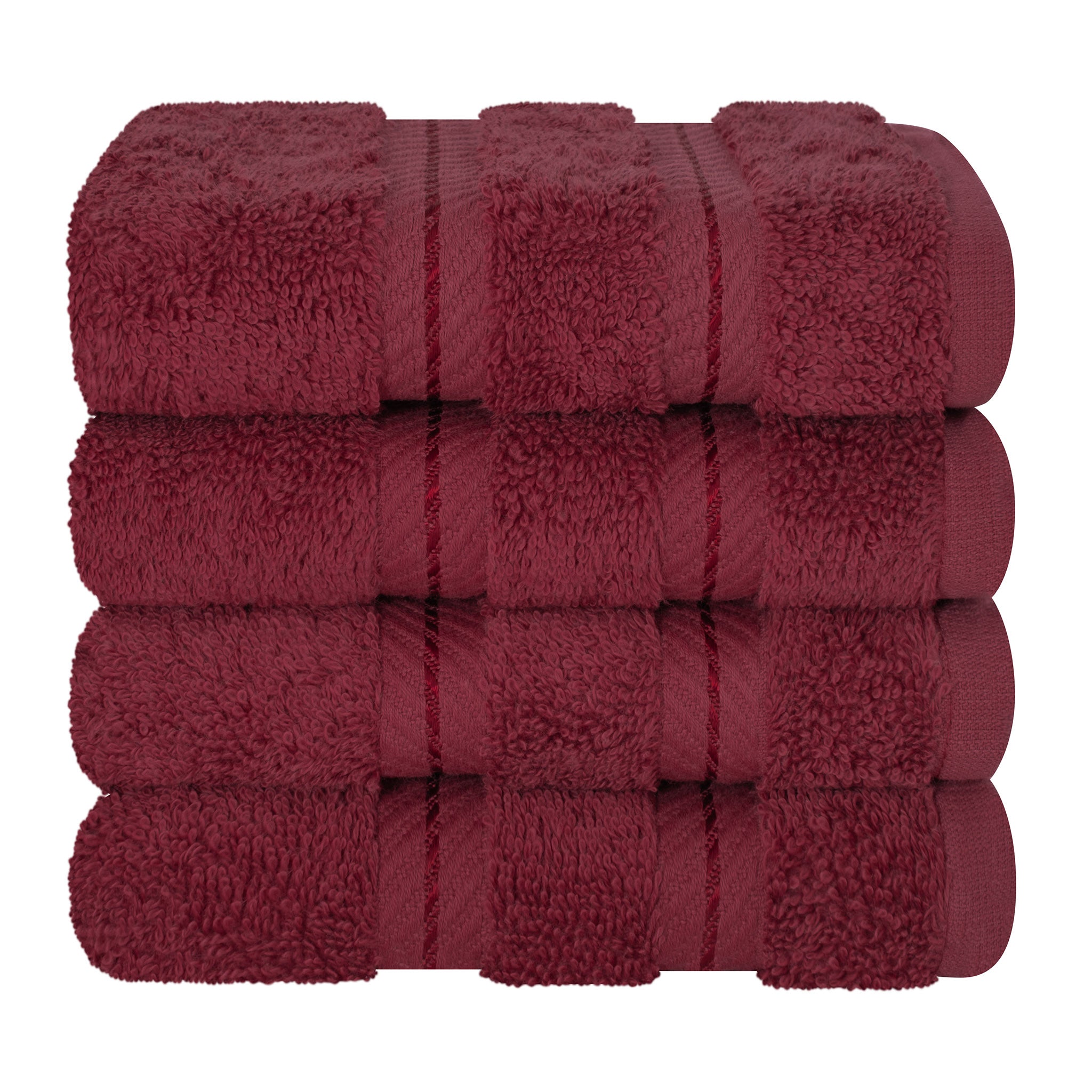 4 Piece 100% Cotton Softness, Elegance, Comfort Washcloth Turkish Towel Set