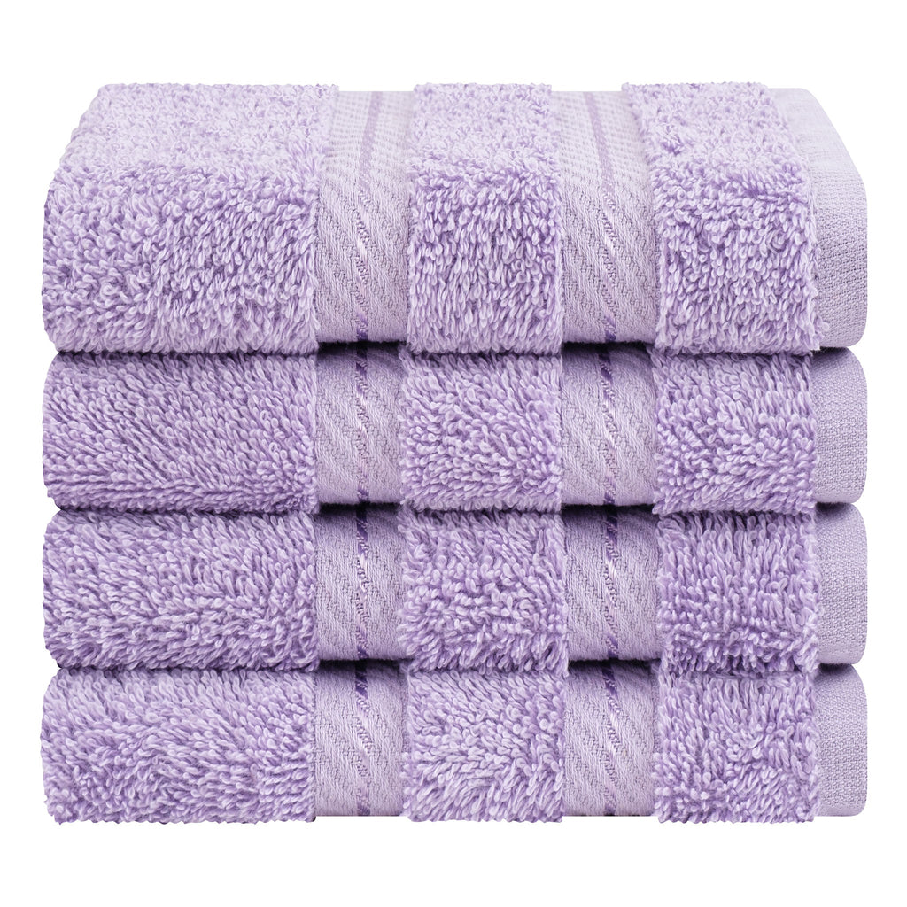 4 Piece 100% Cotton Softness, Elegance, Comfort Washcloth Turkish Towel Set