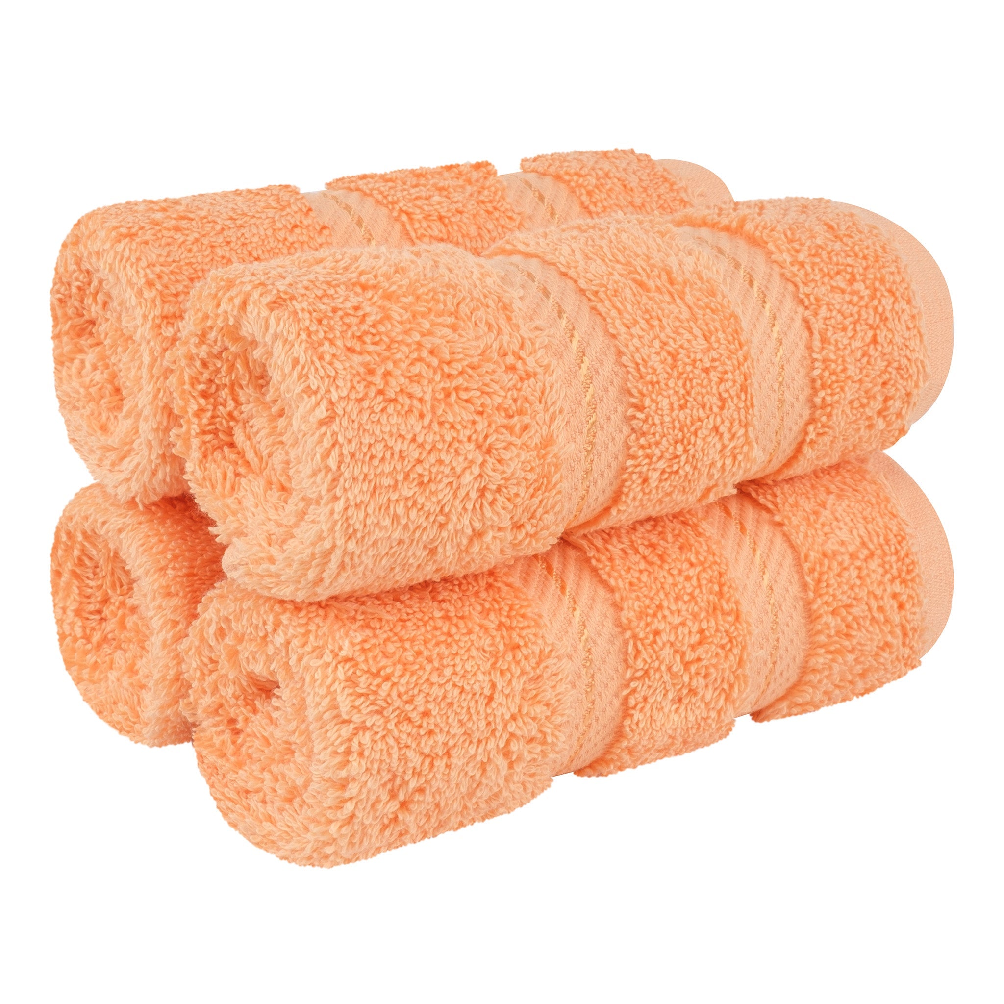 4 Piece 100% Cotton Softness, Elegance, Comfort Washcloth Turkish Towel Set