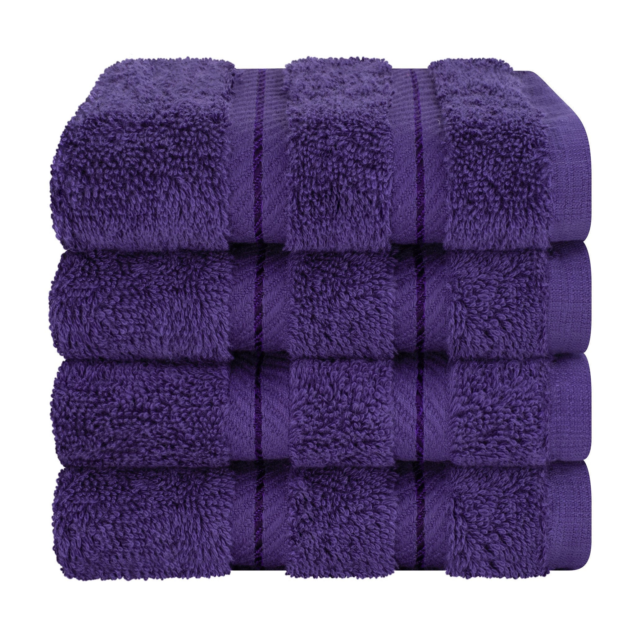 4 Piece 100% Cotton Softness, Elegance, Comfort Washcloth Turkish Towel Set