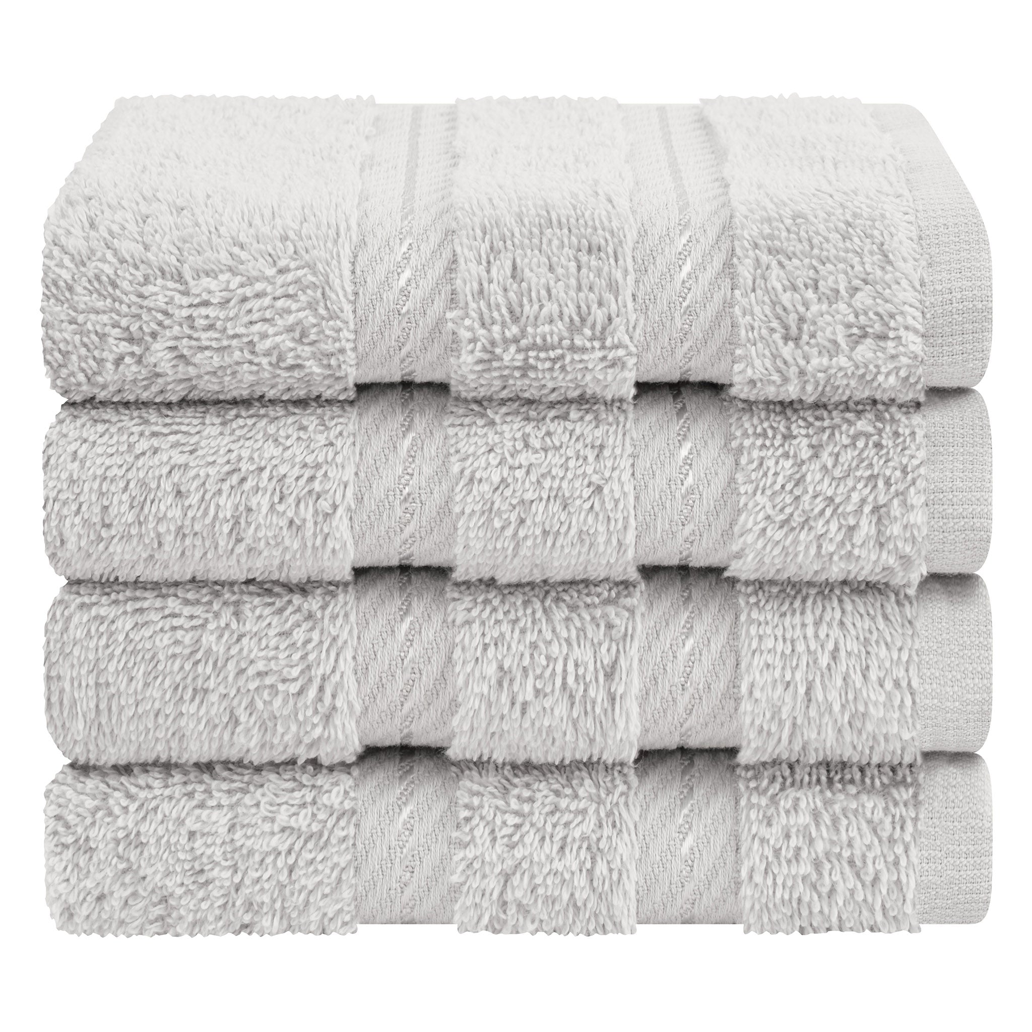 4 Piece 100% Cotton Softness, Elegance, Comfort Washcloth Turkish Towel Set