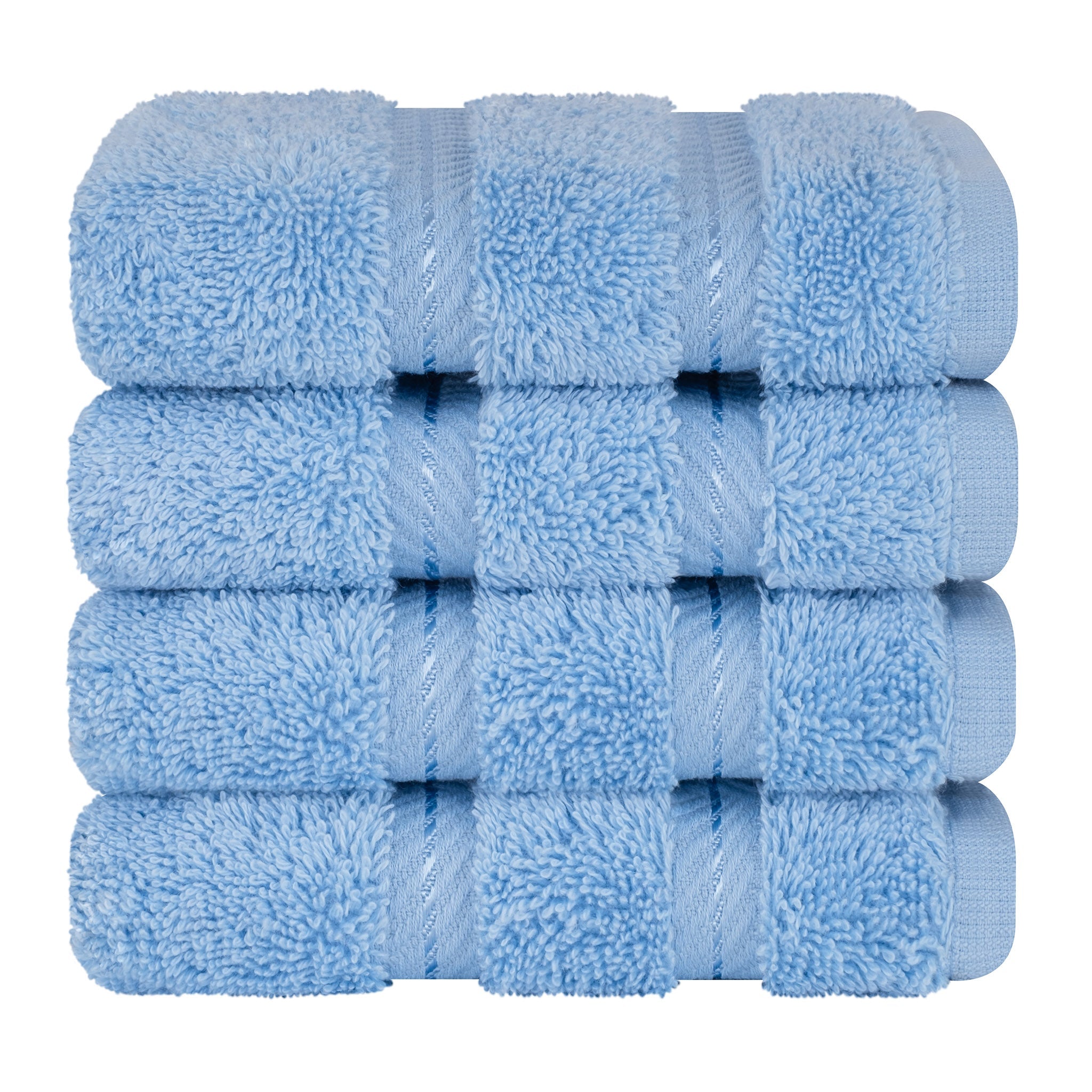 4 Piece 100% Cotton Softness, Elegance, Comfort Washcloth Turkish Towel Set