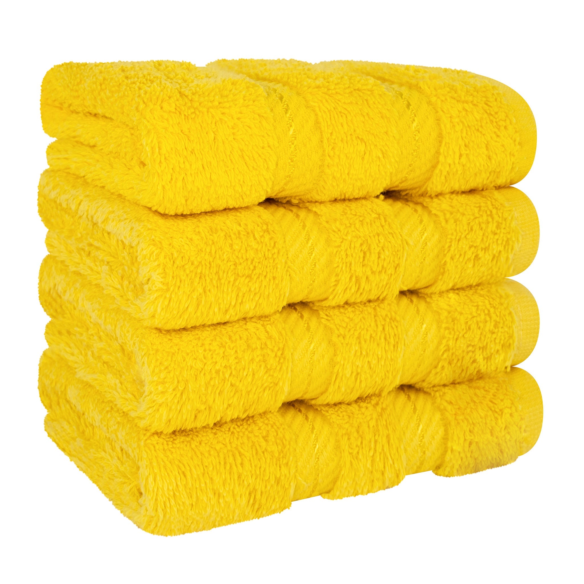 4 Piece 100% Cotton Softness, Elegance, Comfort Washcloth Turkish Towel Set