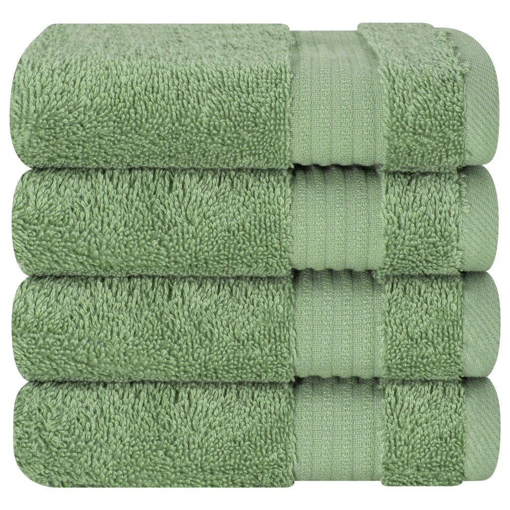 American Soft Linen Bekos 100% Cotton Turkish Towels, 4 Piece Washcloth Towel Set