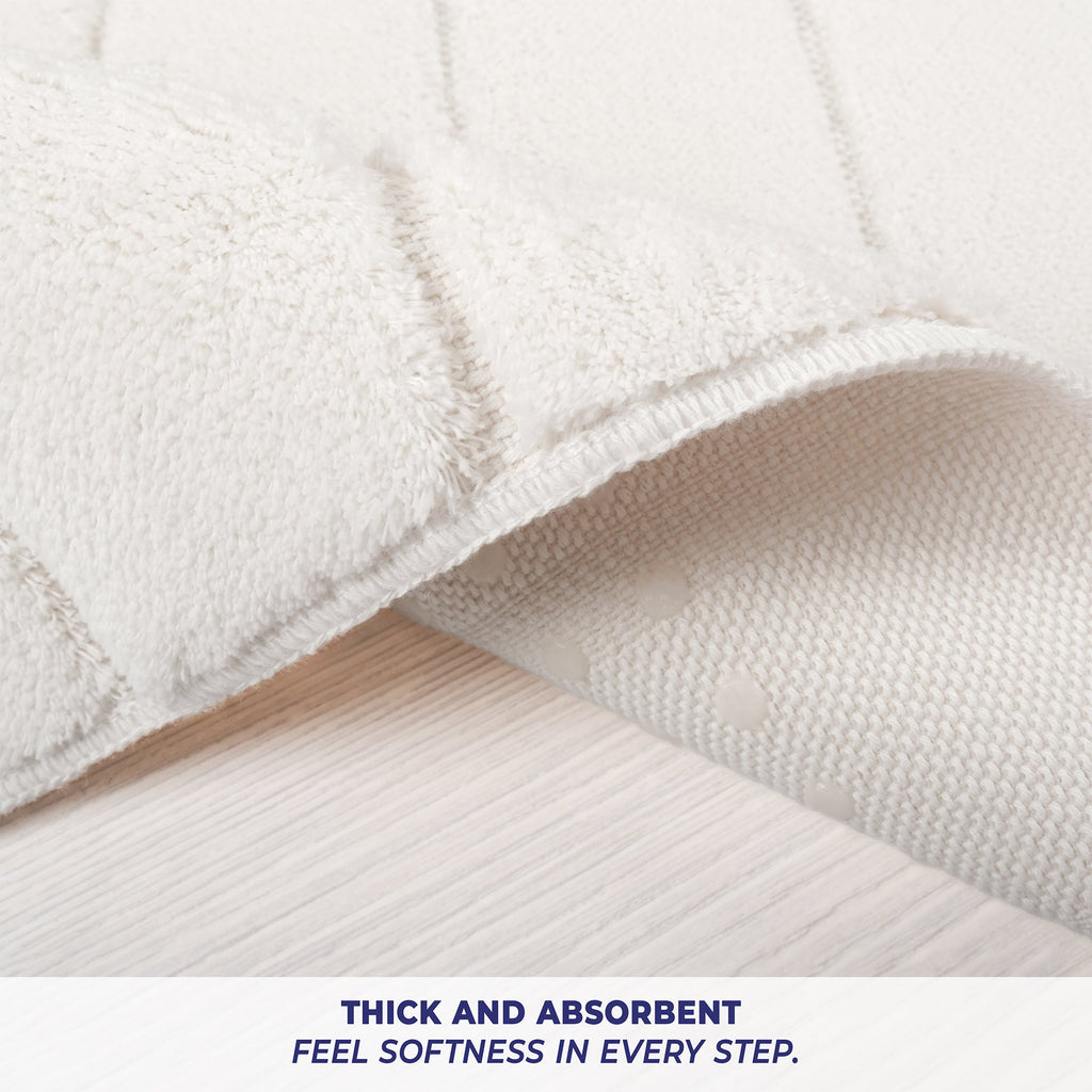 American Soft Linen Katiy Bath Rug – 21x34 Inches Non-Slip Premium Cotton Comfort - Bath Mats for Bathroom