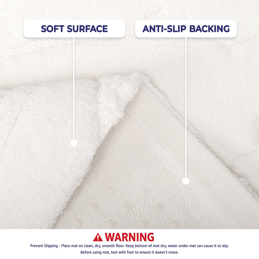 American Soft Linen Lovi Bath Rug – 21"x34" Premium Cotton, Non-Slip Design - Bath Mats for Bathroom