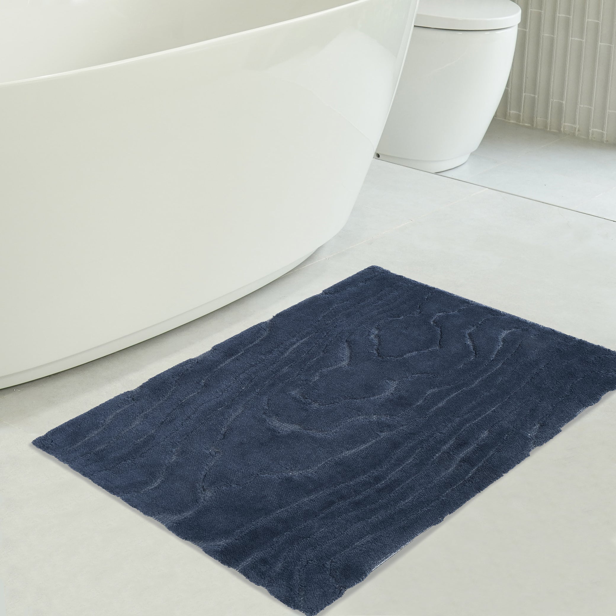 American Soft Linen Lovi Bath Rug – 21"x34" Premium Cotton, Non-Slip Design - Bath Mats for Bathroom