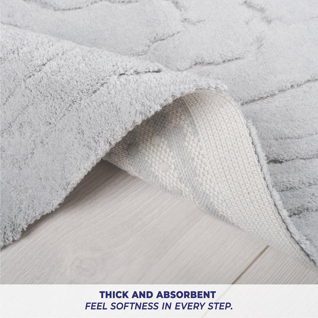 American Soft Linen Lovi Bath Rug – 21"x34" Premium Cotton, Non-Slip Design - Bath Mats for Bathroom