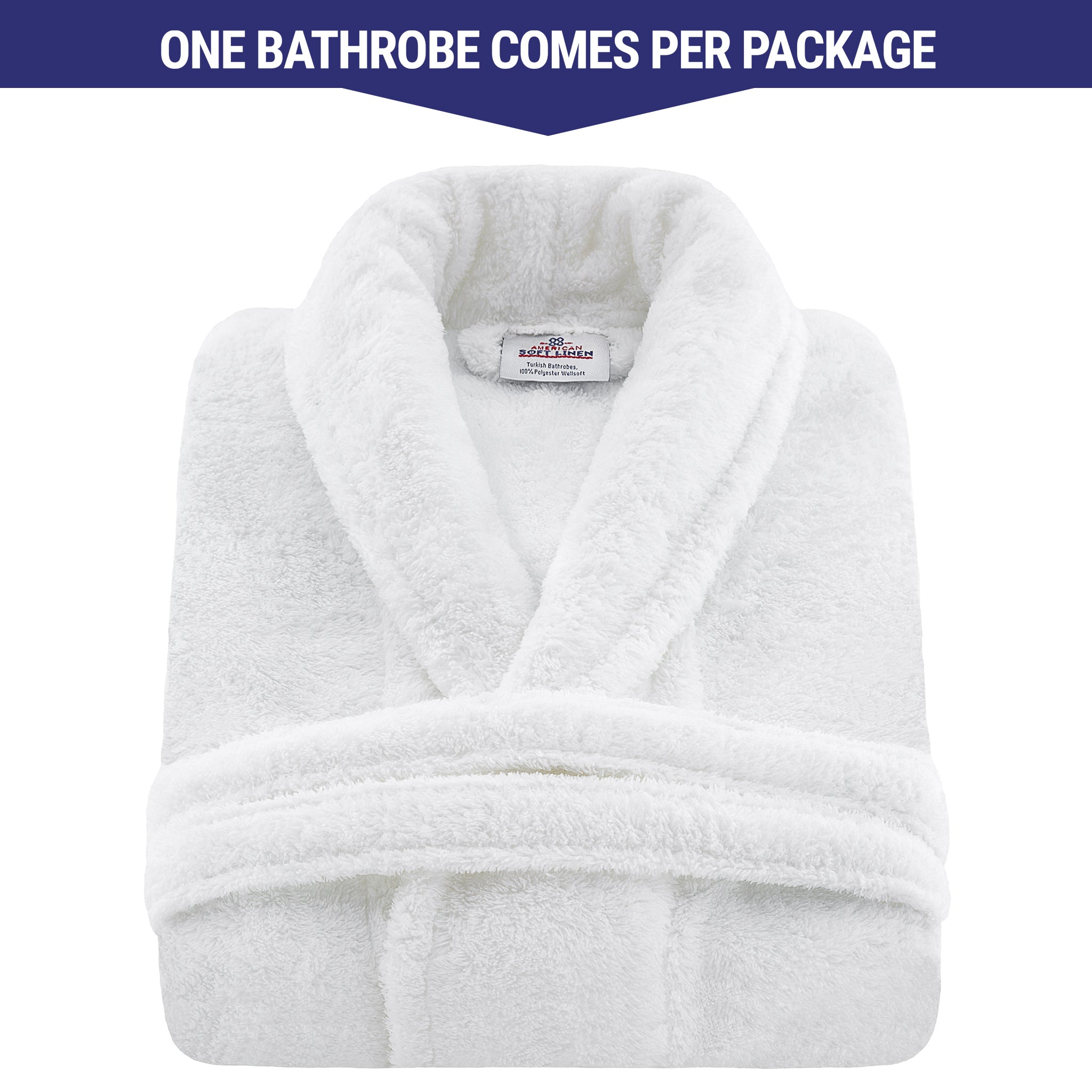 American Soft Linen Unisex Fleece Bathrobe, Super Soft, Absorbent and Fluffy - Wholesale