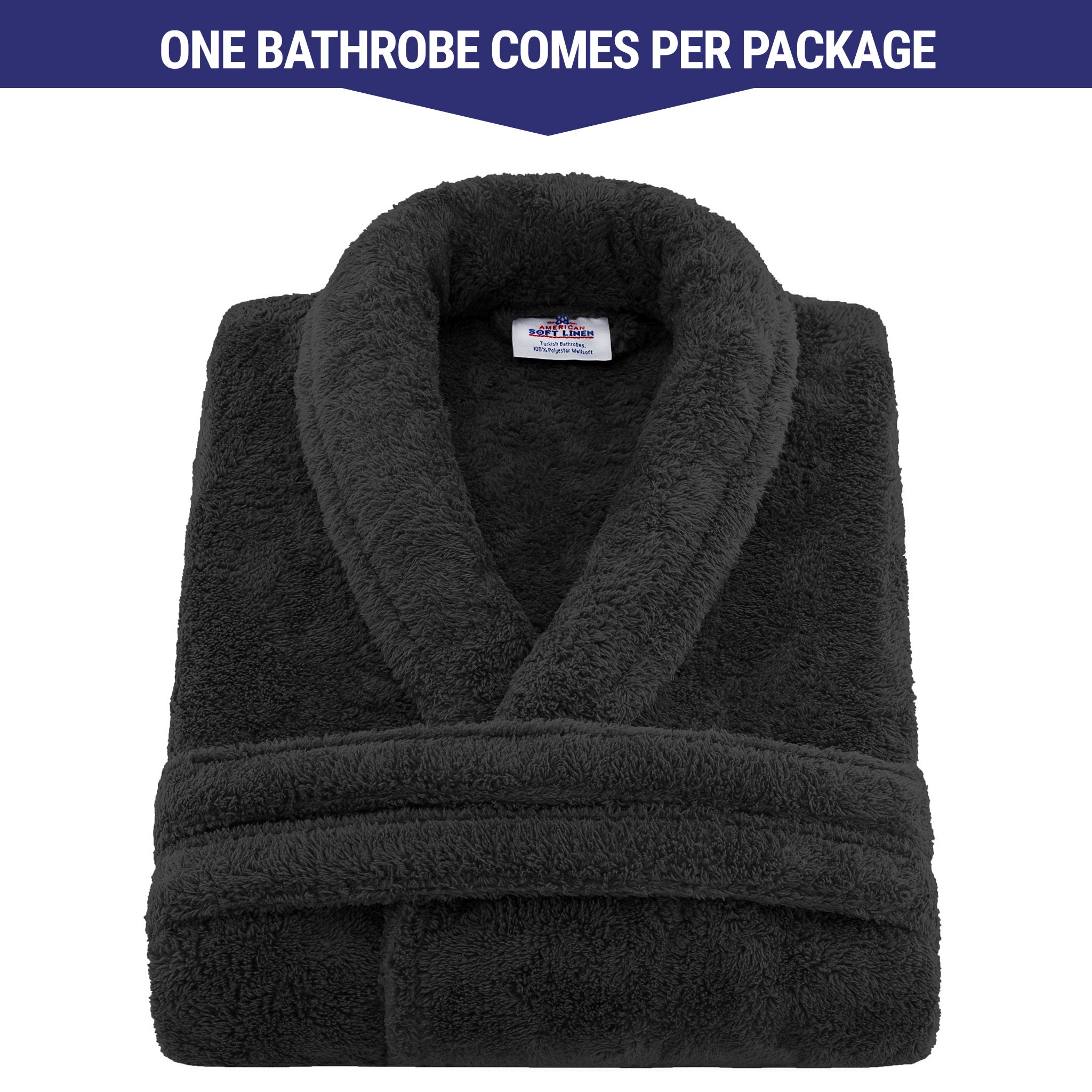 American Soft Linen Unisex Fleece Bathrobe, Super Soft, Absorbent and Fluffy - Wholesale
