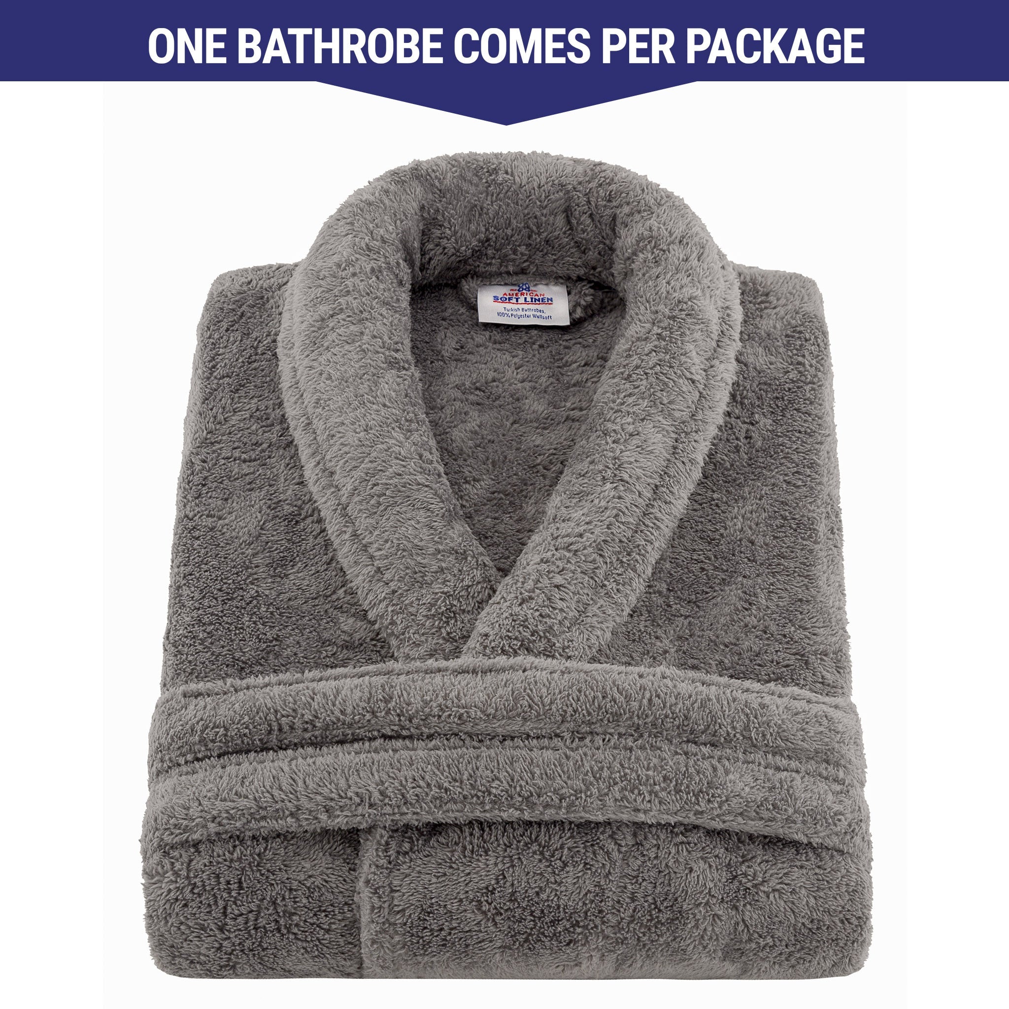 American Soft Linen Unisex Fleece Bathrobe, Super Soft, Absorbent and Fluffy - Wholesale