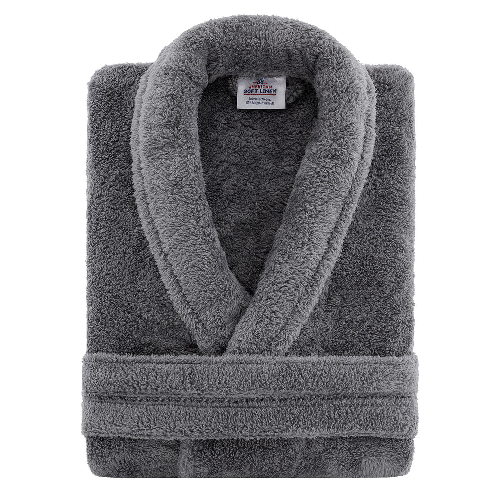 American Soft Linen Unisex Fleece Bathrobe, Super Soft, Absorbent and Fluffy - Wholesale