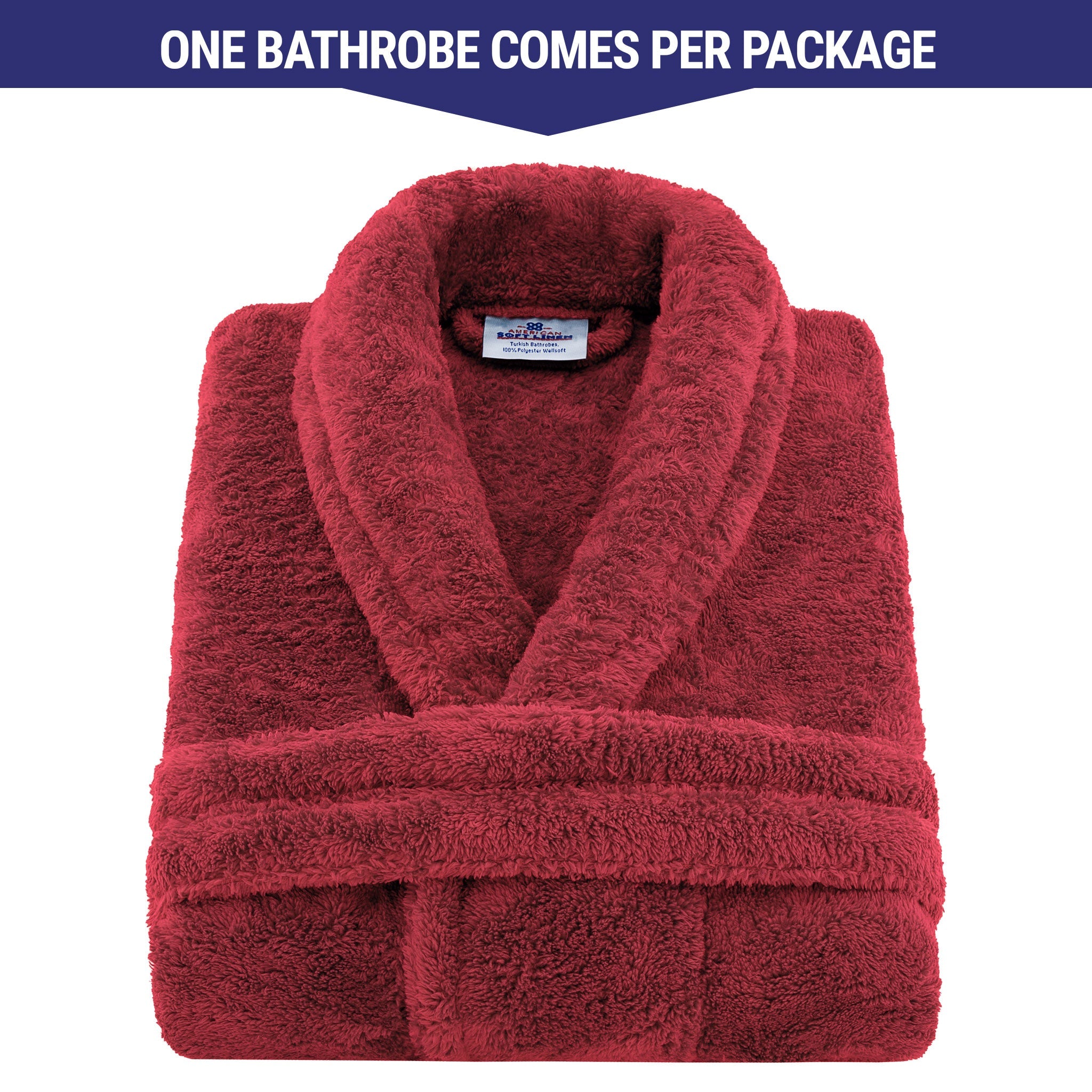 American Soft Linen Unisex Fleece Bathrobe, Super Soft, Absorbent and Fluffy - Wholesale